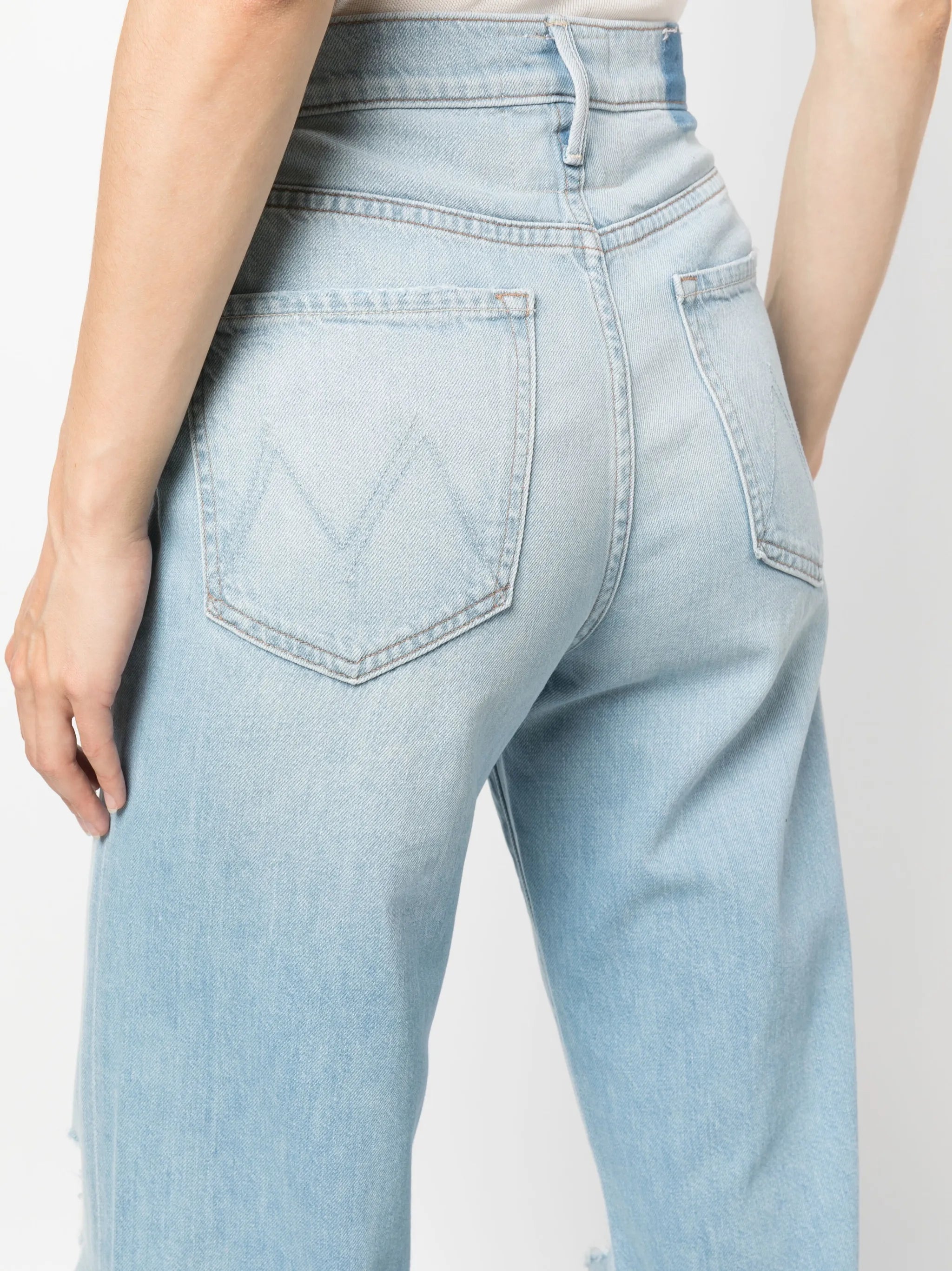 The Maven Heel distressed straight-leg jeans