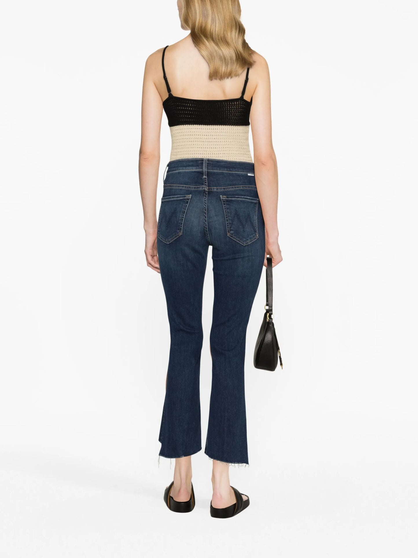 mid-rise cropped jeans