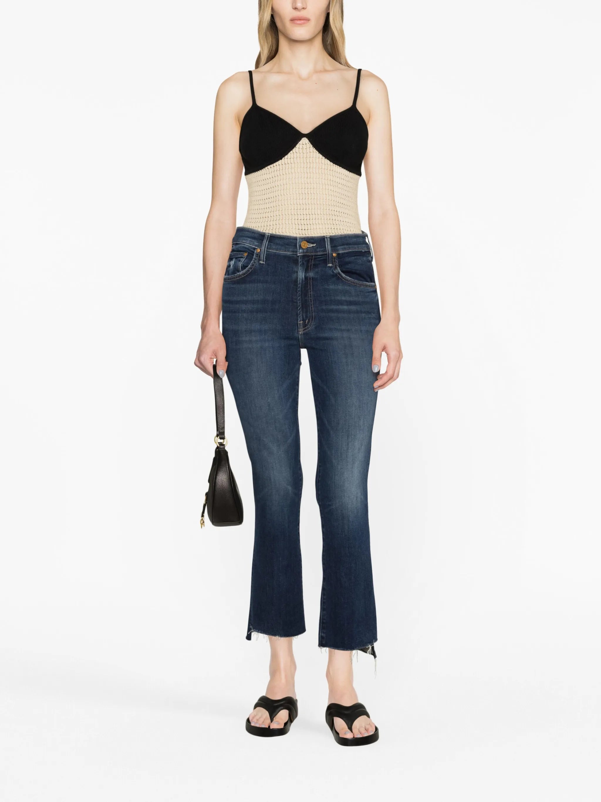 mid-rise cropped jeans