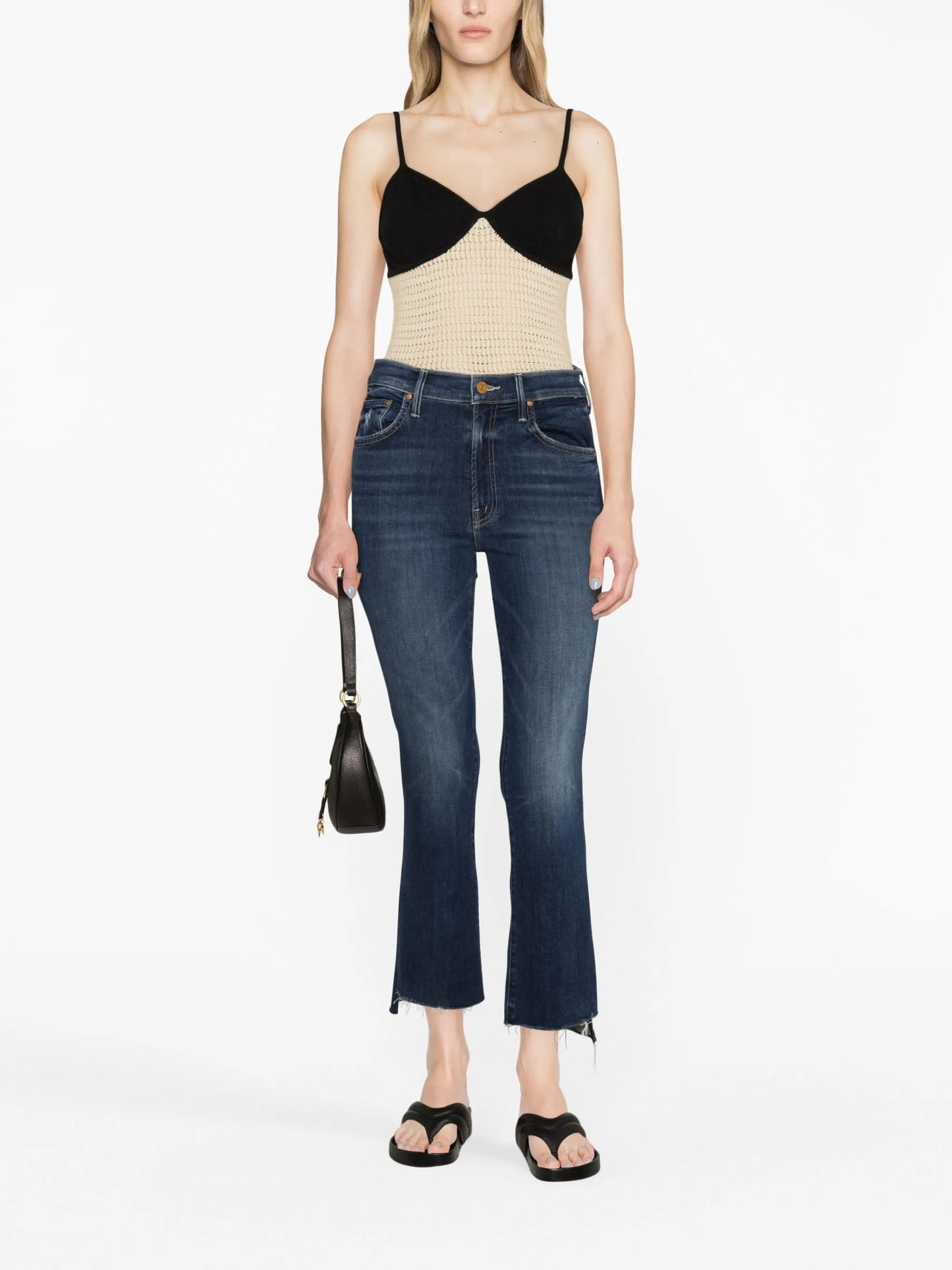 mid-rise cropped jeans