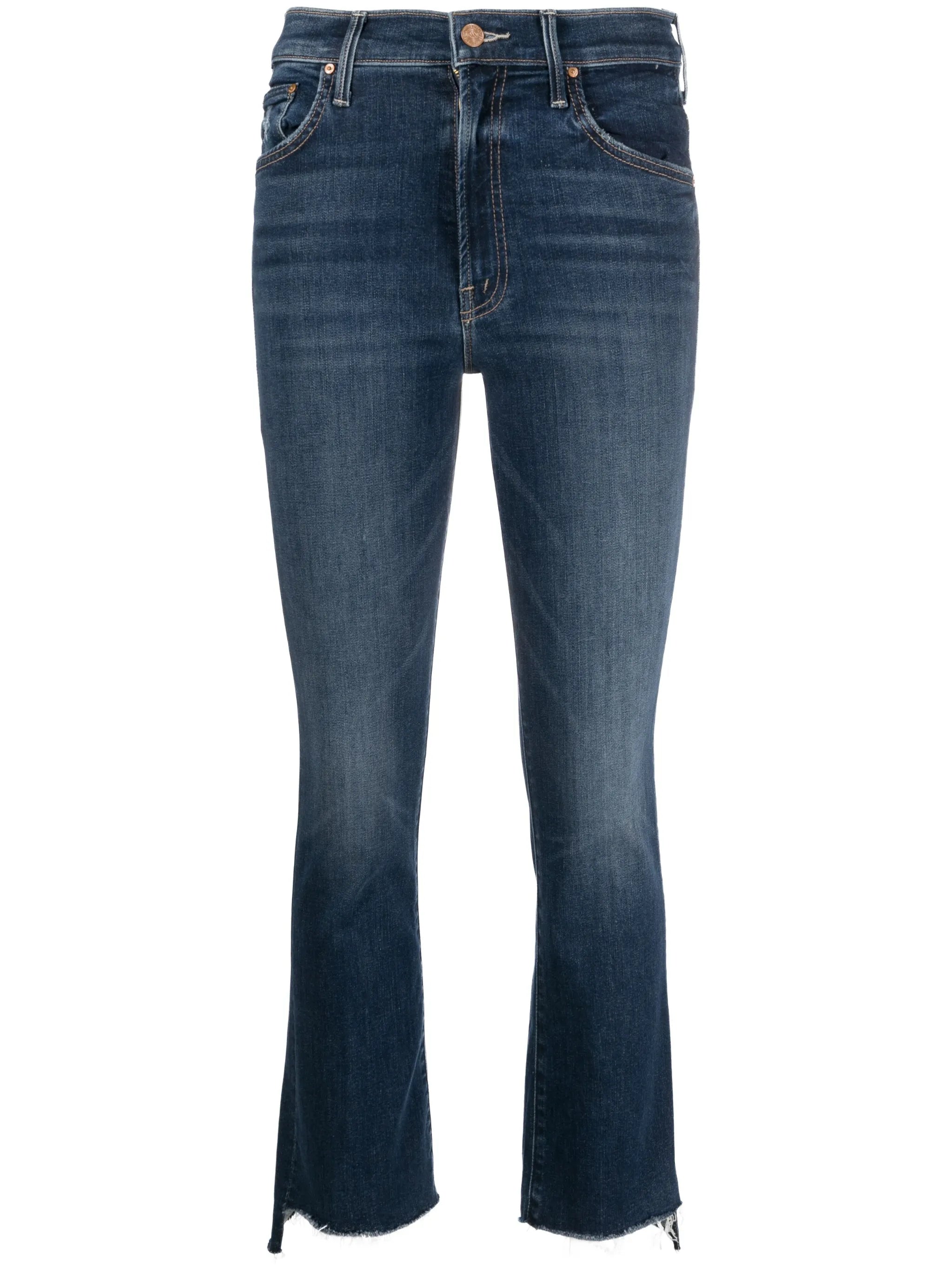 mid-rise cropped jeans
