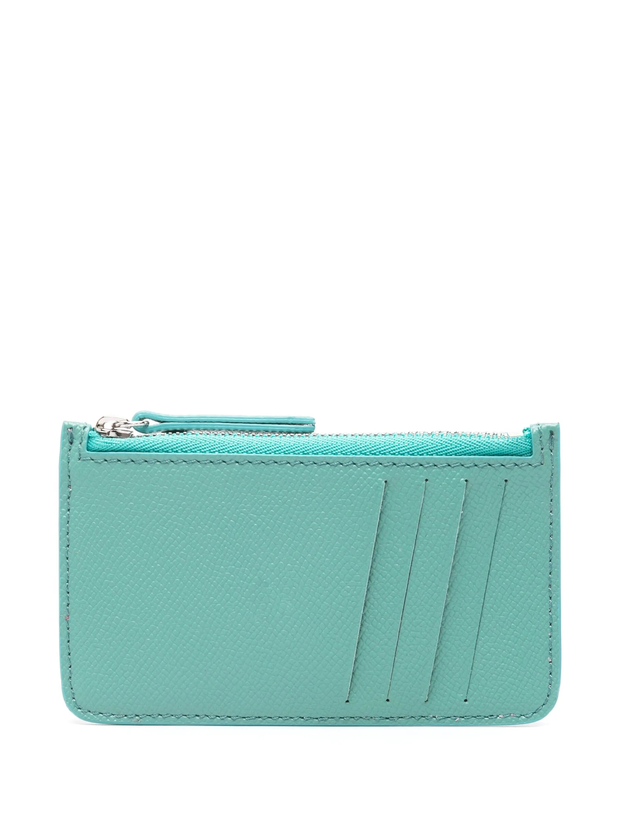 four-stitch long leather wallet