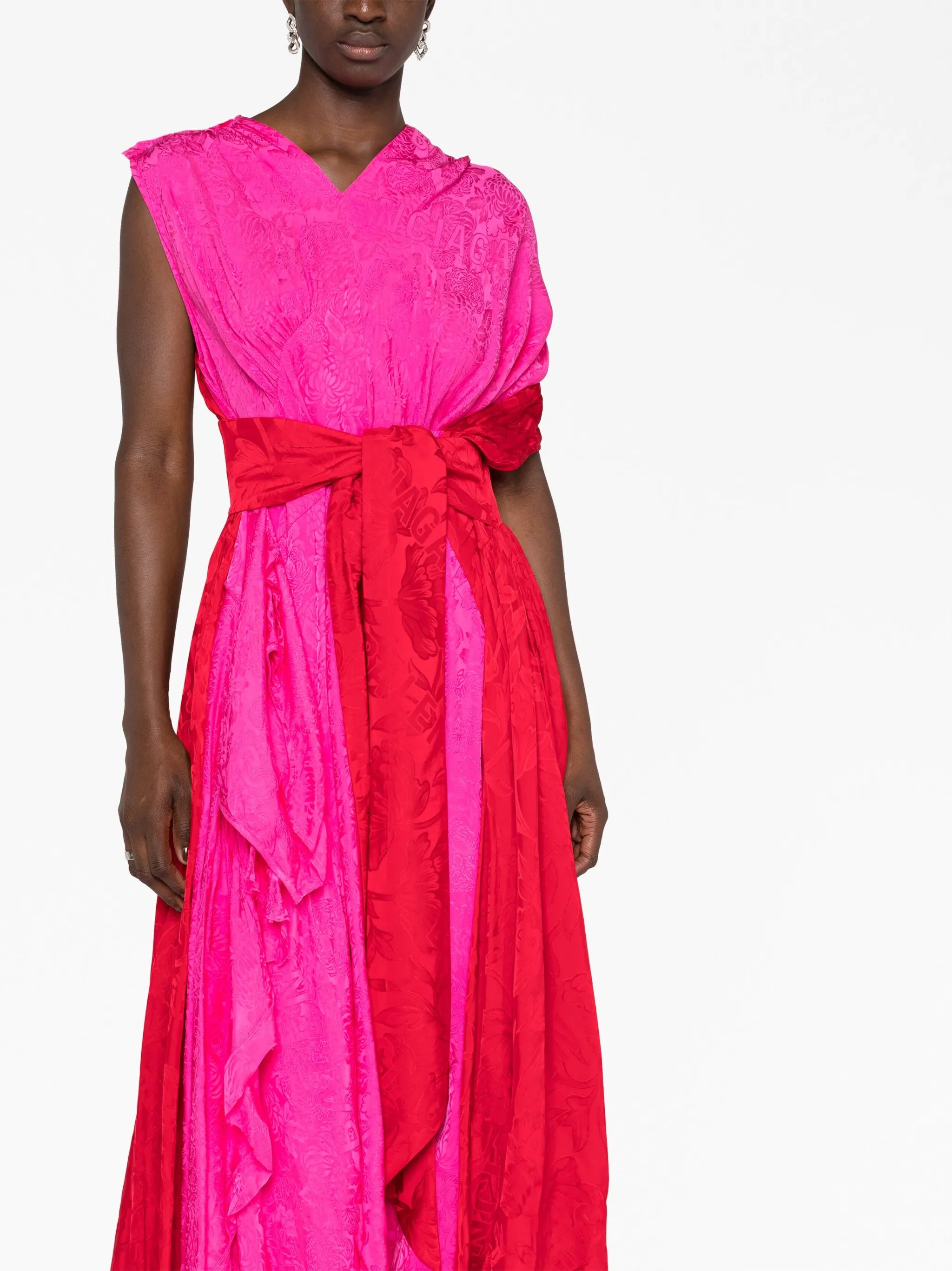 colour-block asymmetric dress