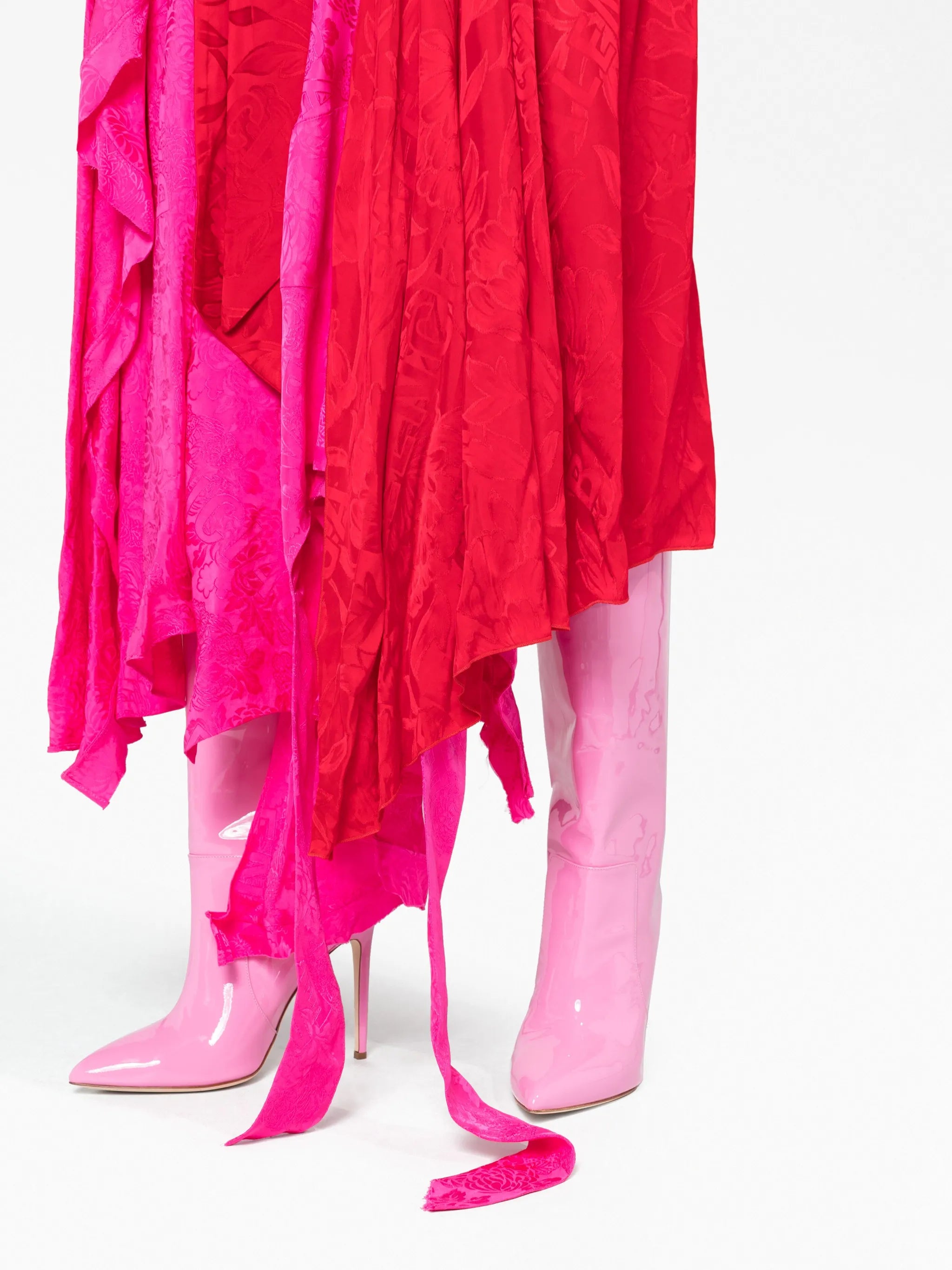 colour-block asymmetric dress
