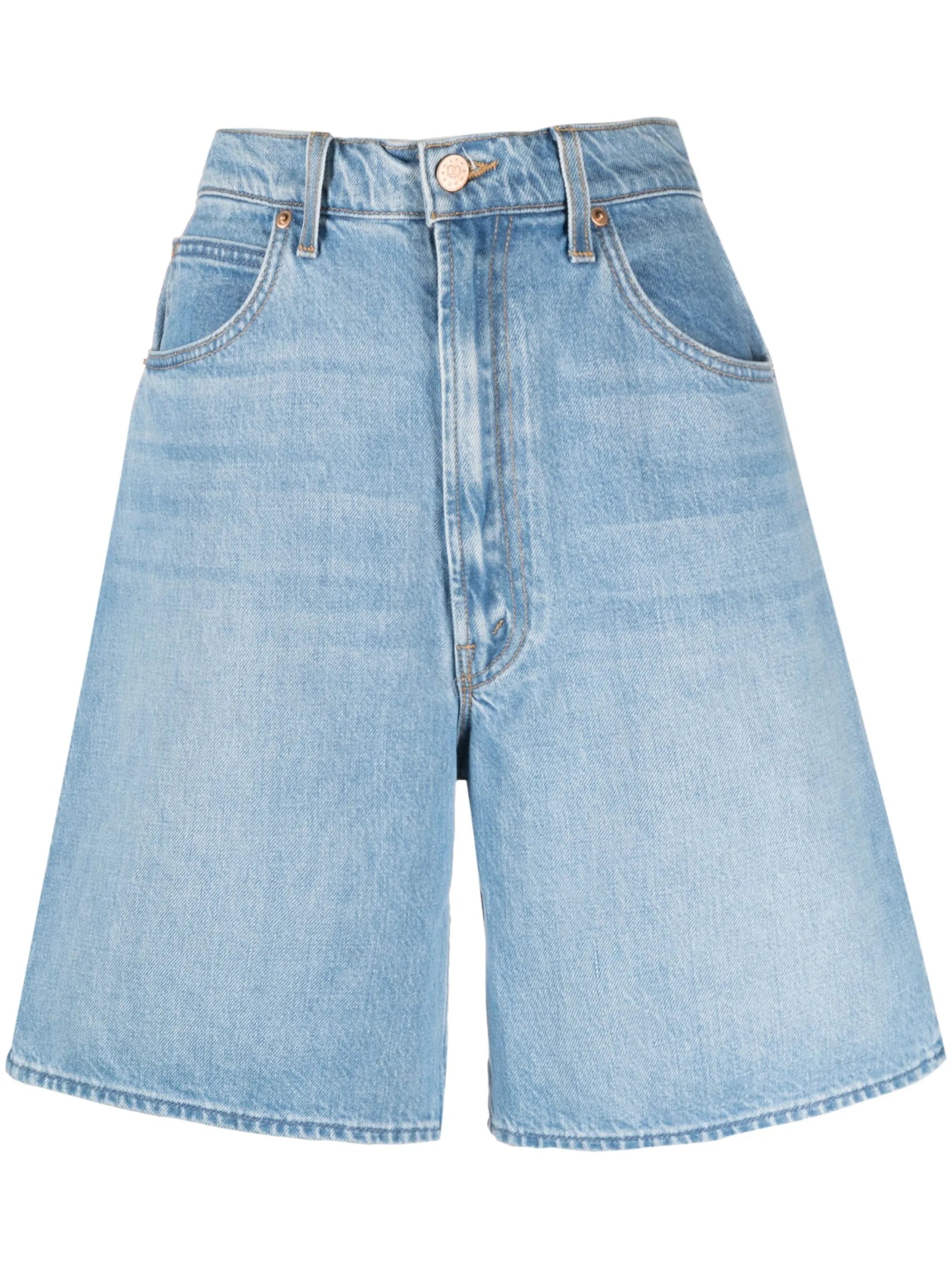 high-rise denim shorts