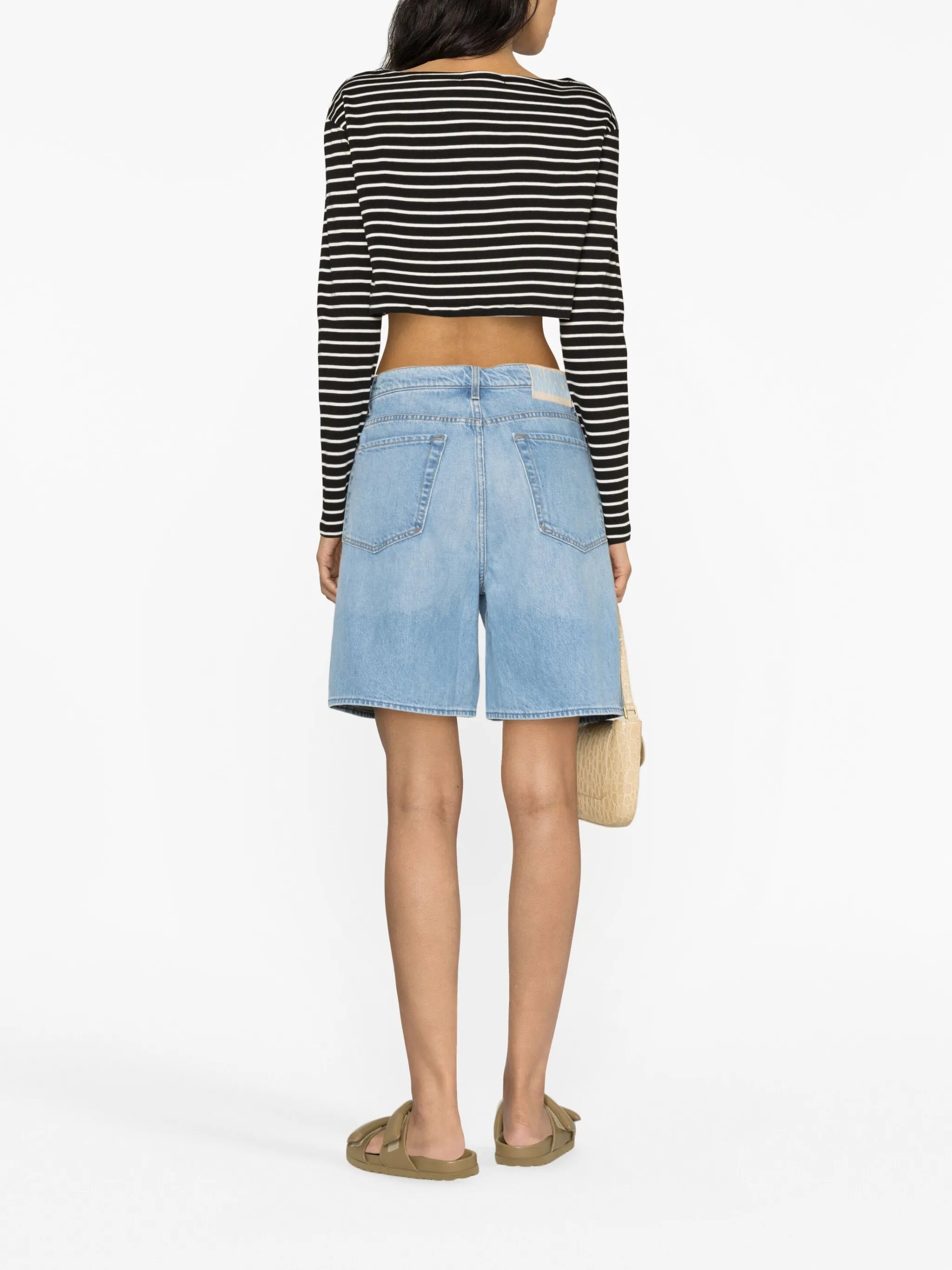 high-rise denim shorts