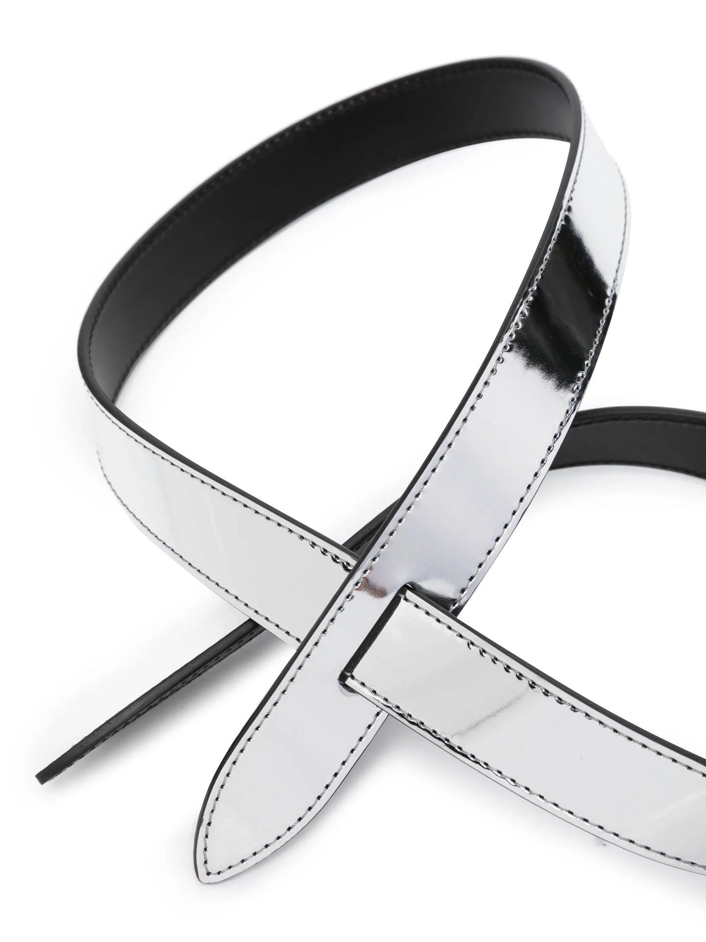 Lecce metallic-effect belt