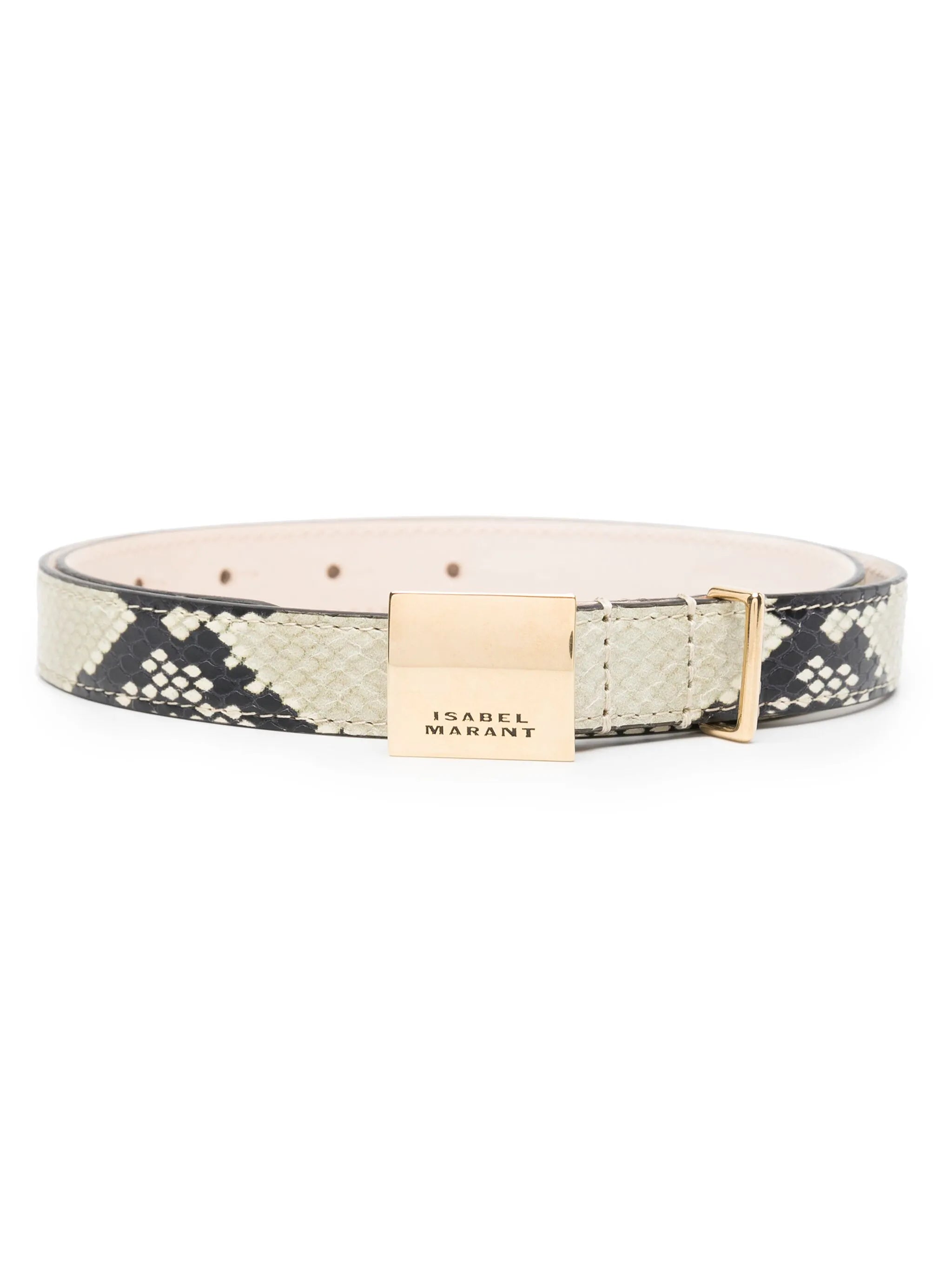 Lowell snakeskin-effect belt