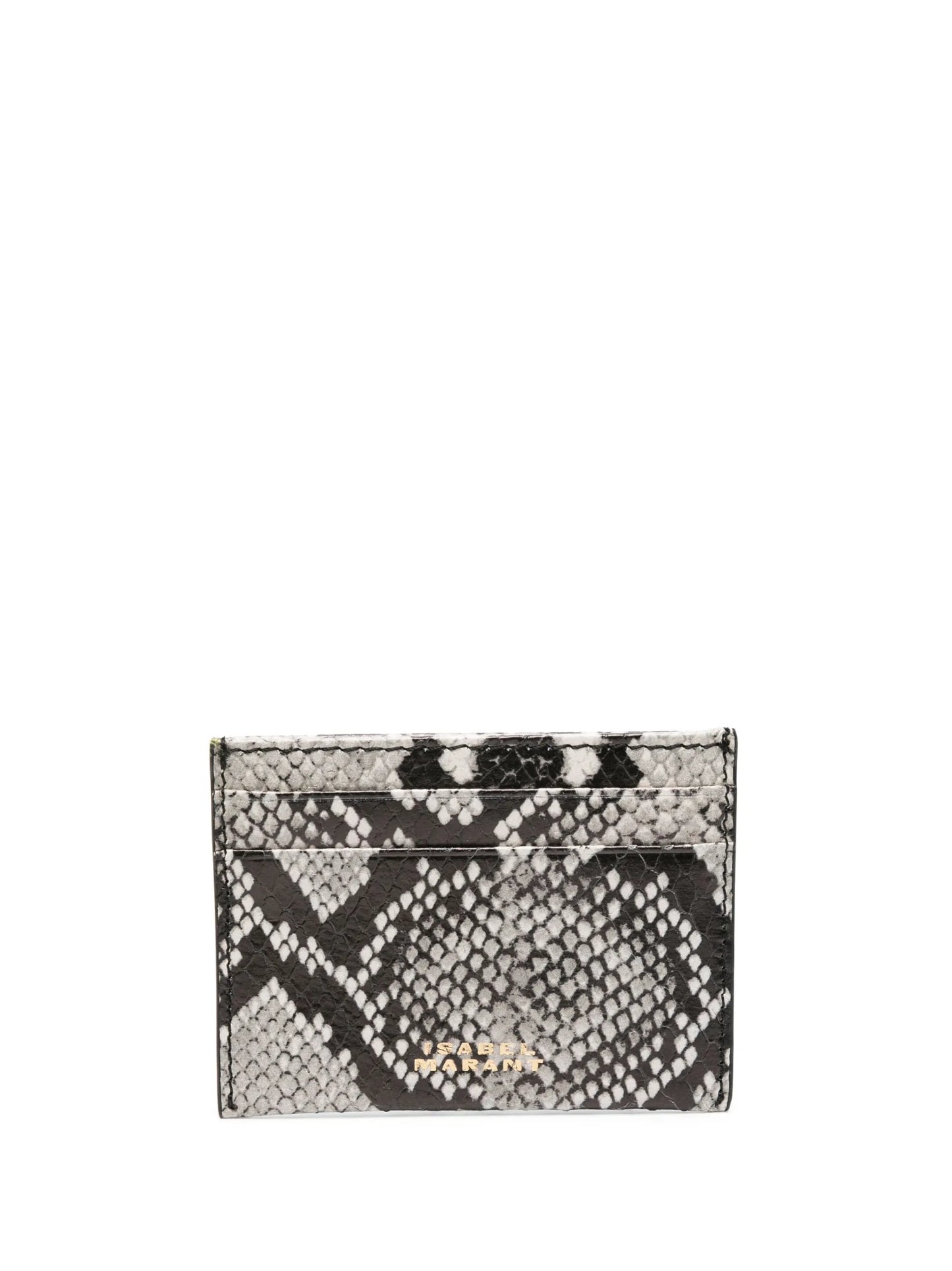 Chiba snakeskin-effect cardholder