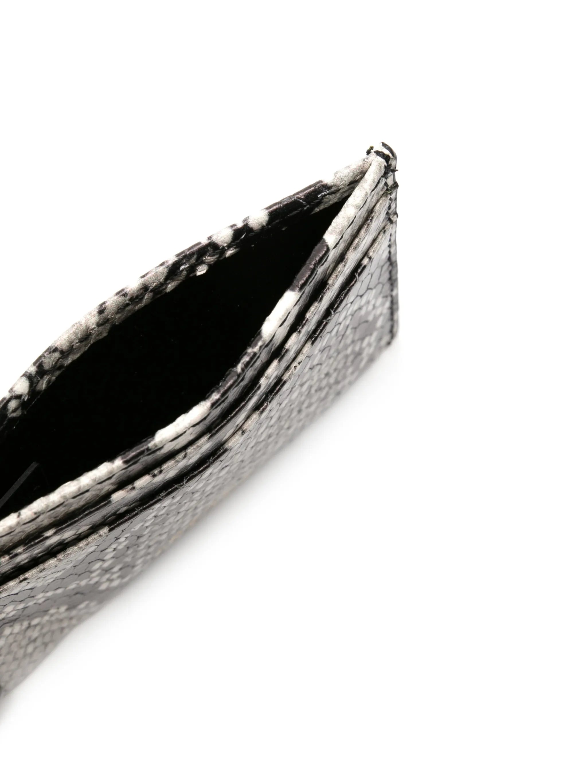 Chiba snakeskin-effect cardholder