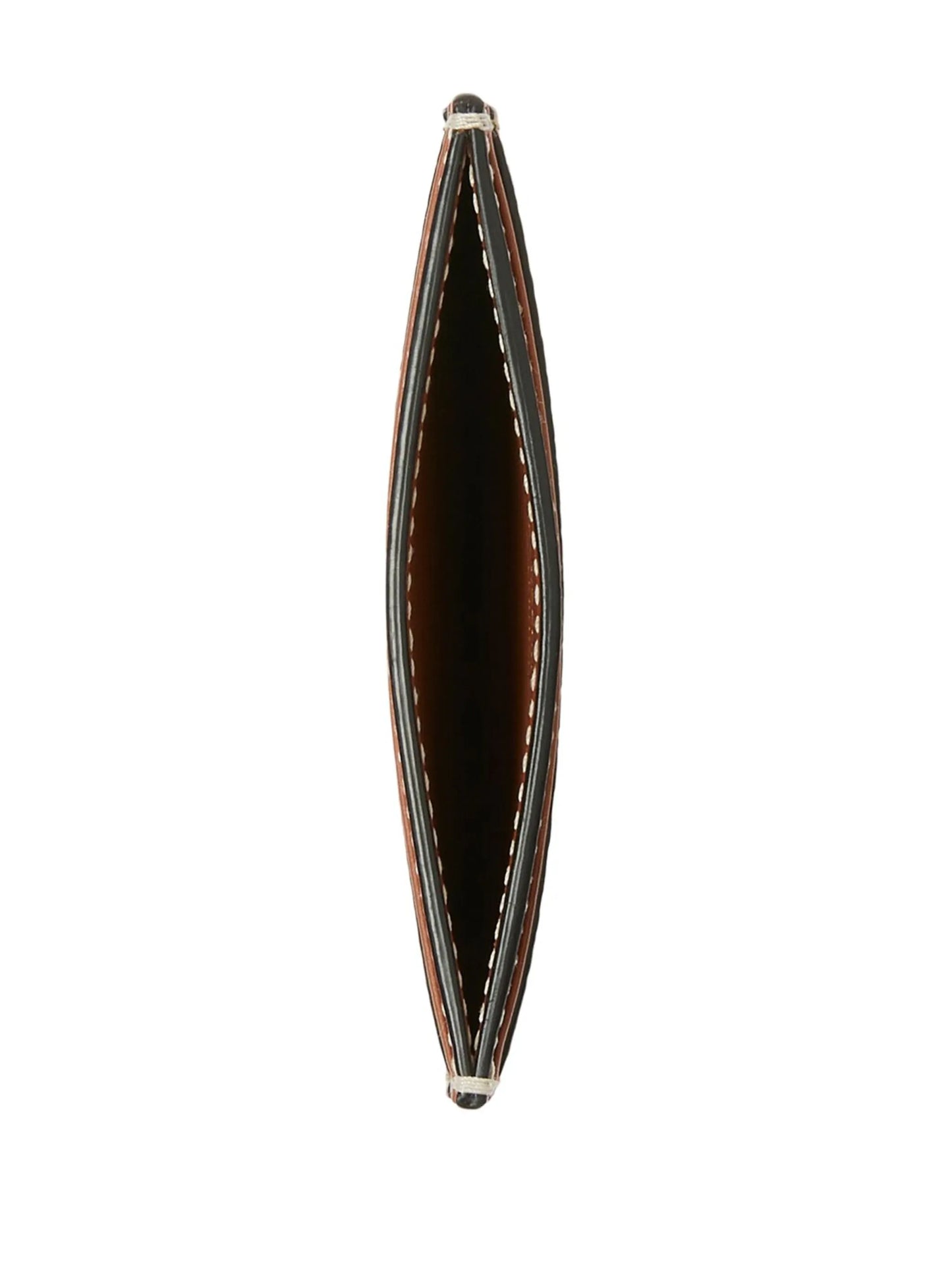 check-print leather card holder