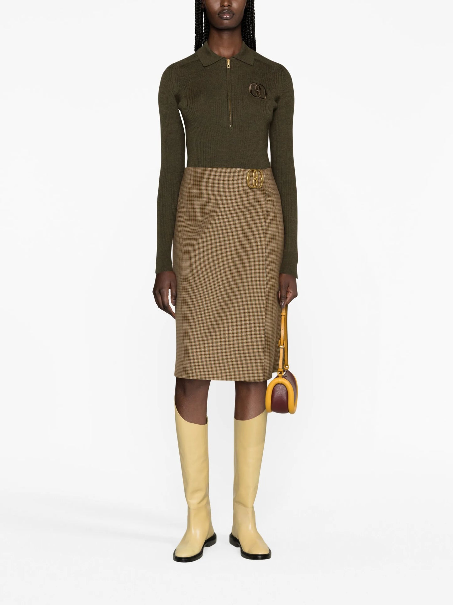 logo-embroidered ribbed-knit top