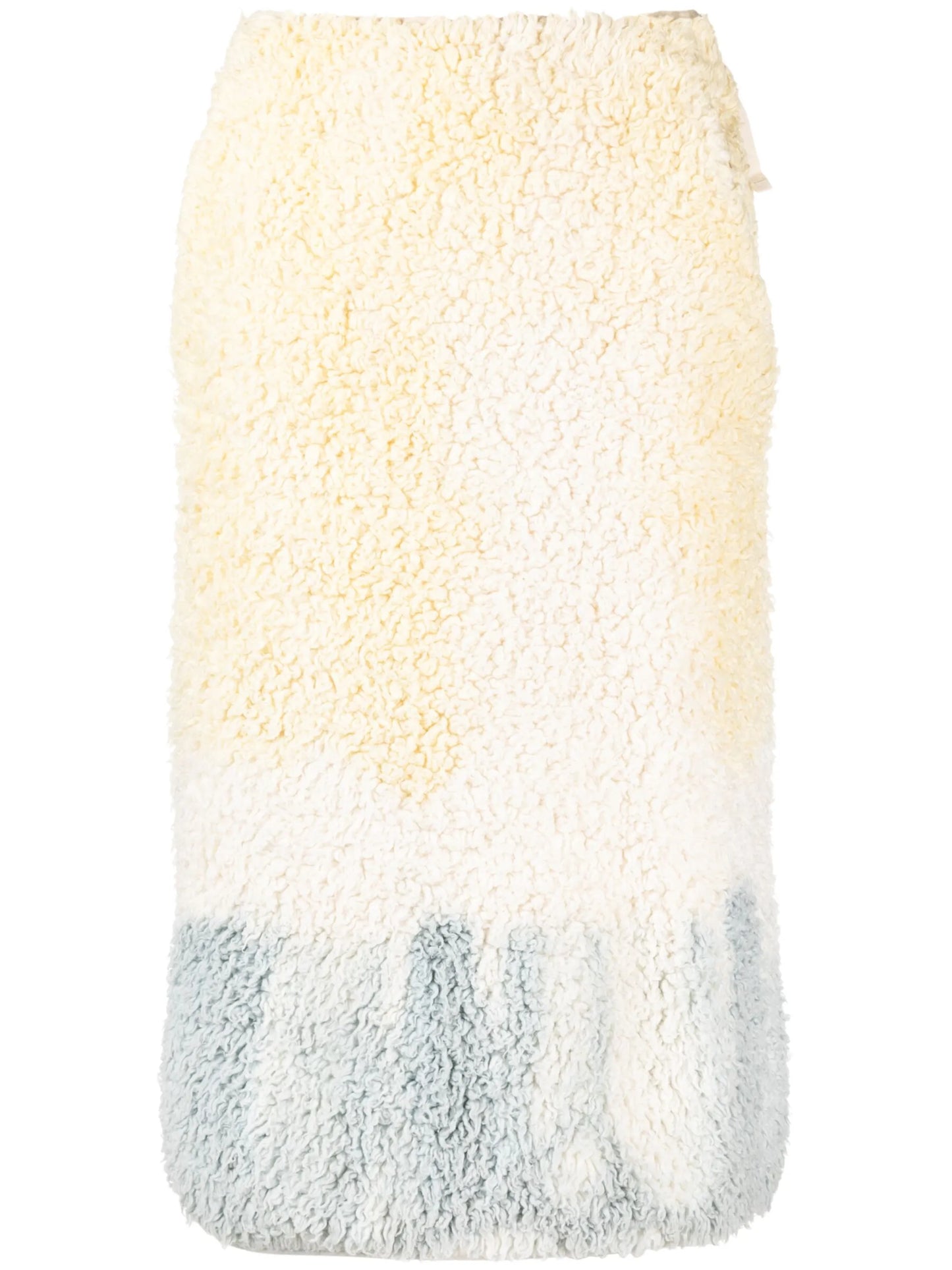 faux-shearling pencil skirt