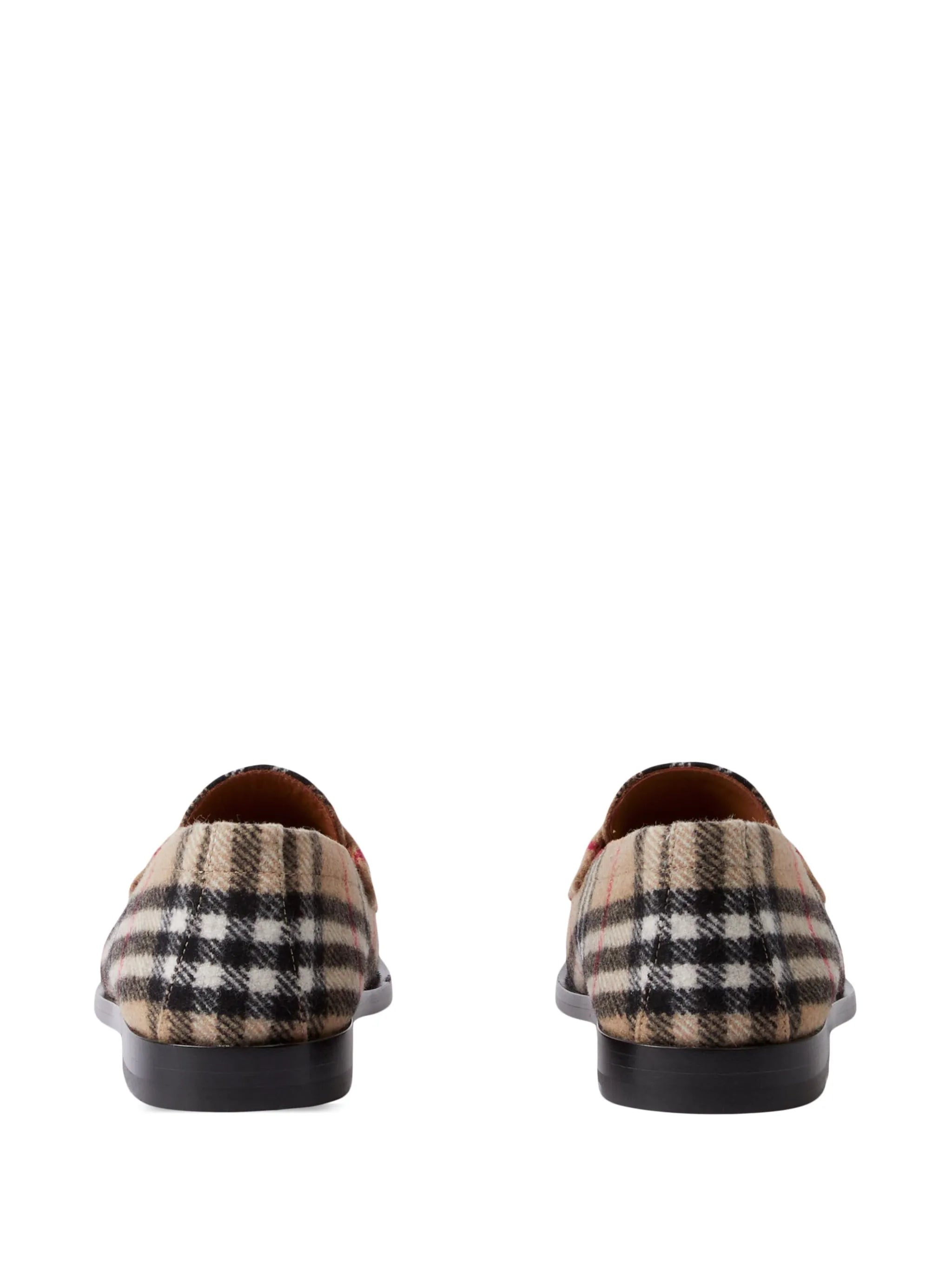 check wool loafers