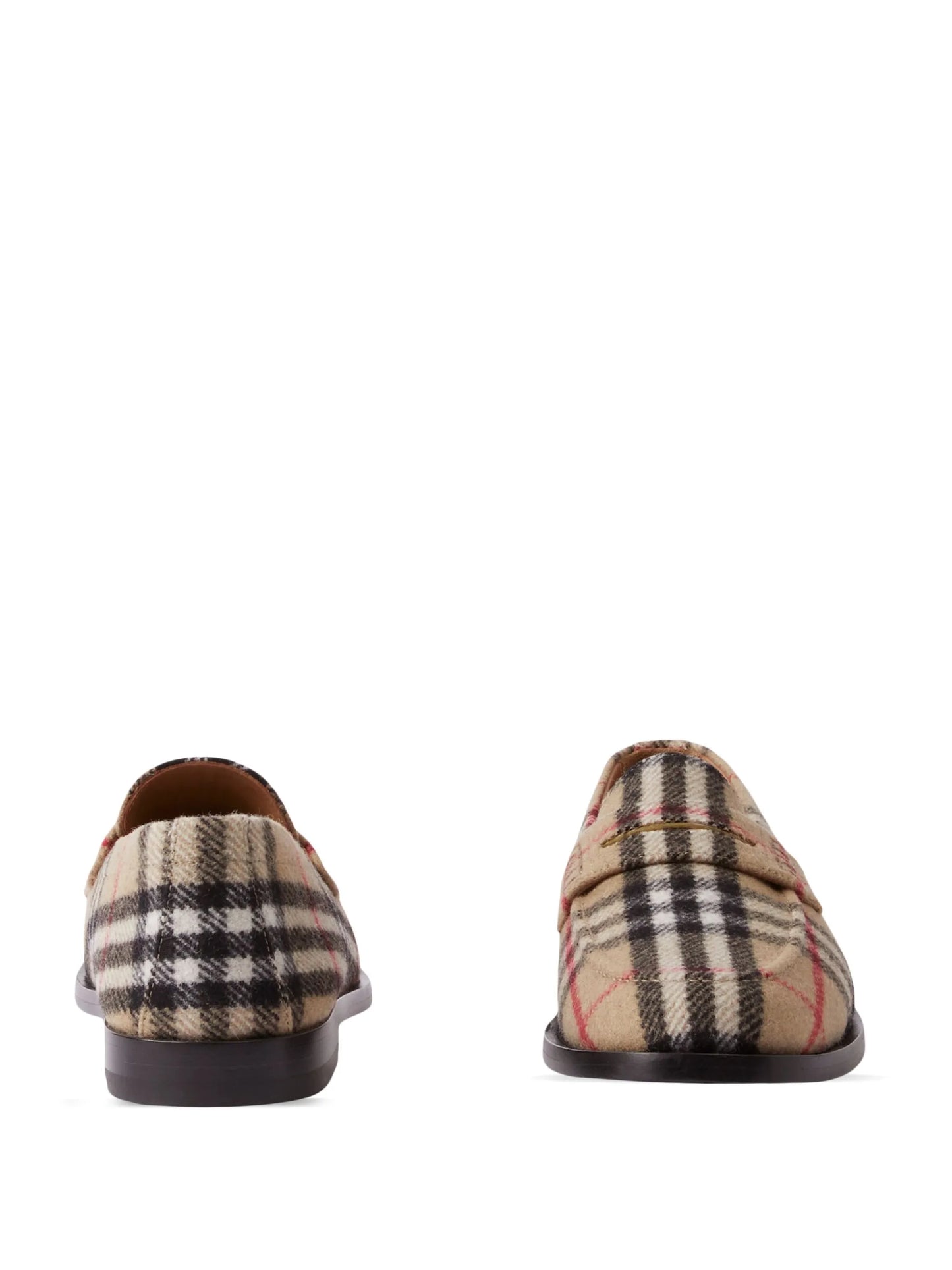 check wool loafers