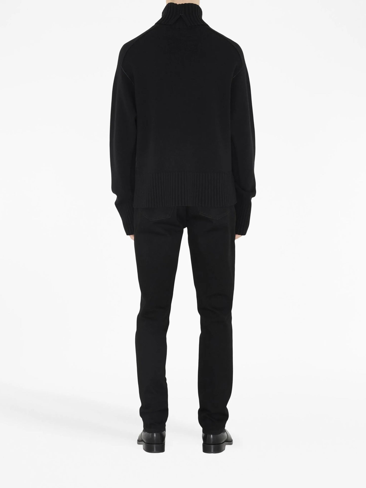straight-leg stretch-cotton jeans
