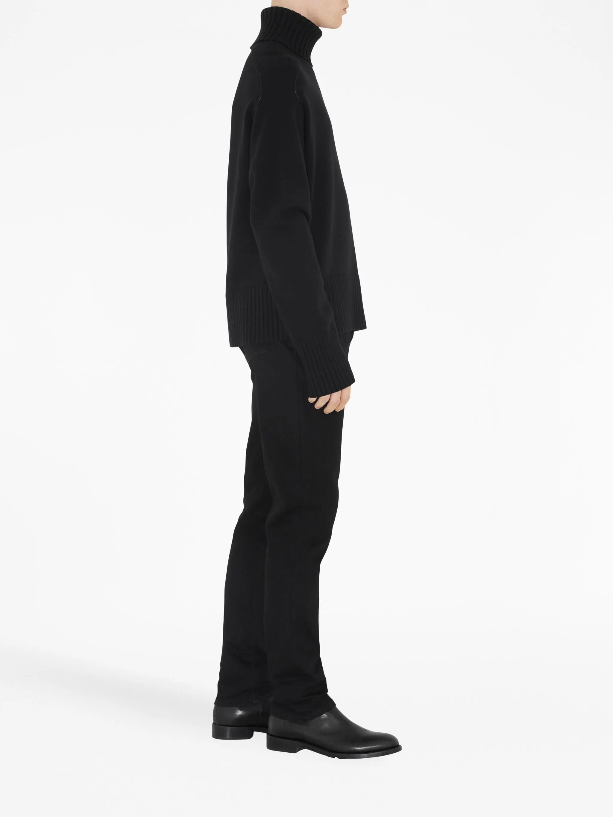 straight-leg stretch-cotton jeans