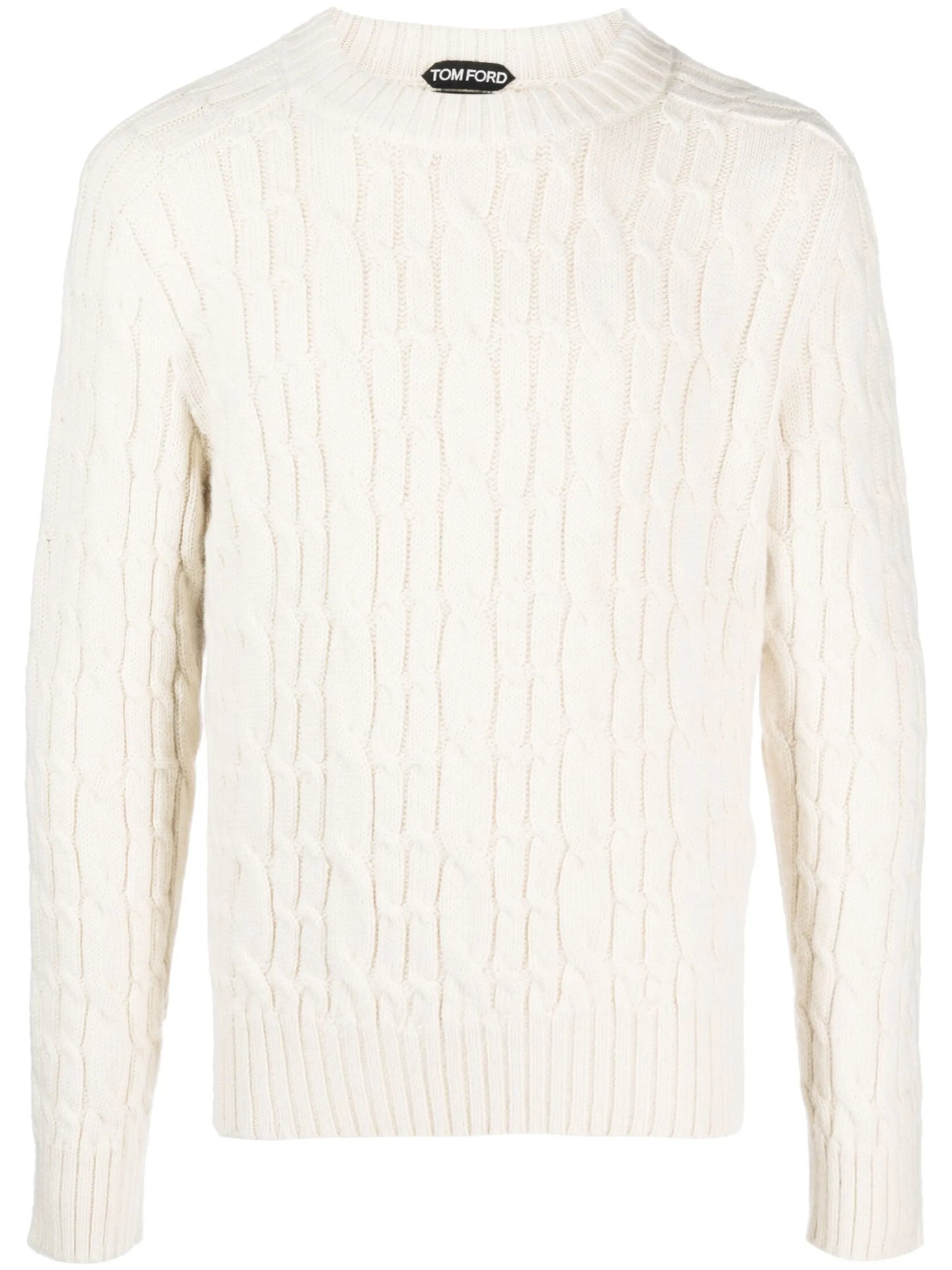 cable-knit wool jumper