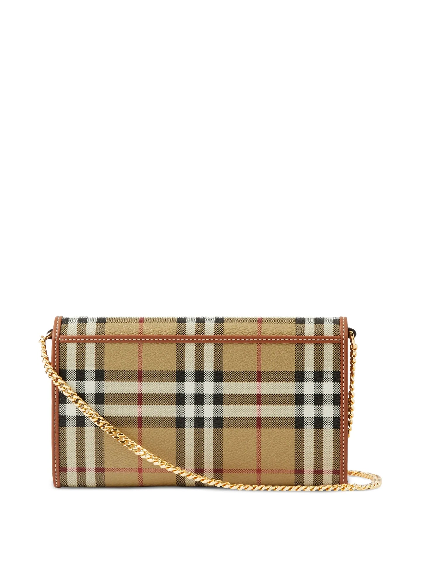 checked chain-trim wallet