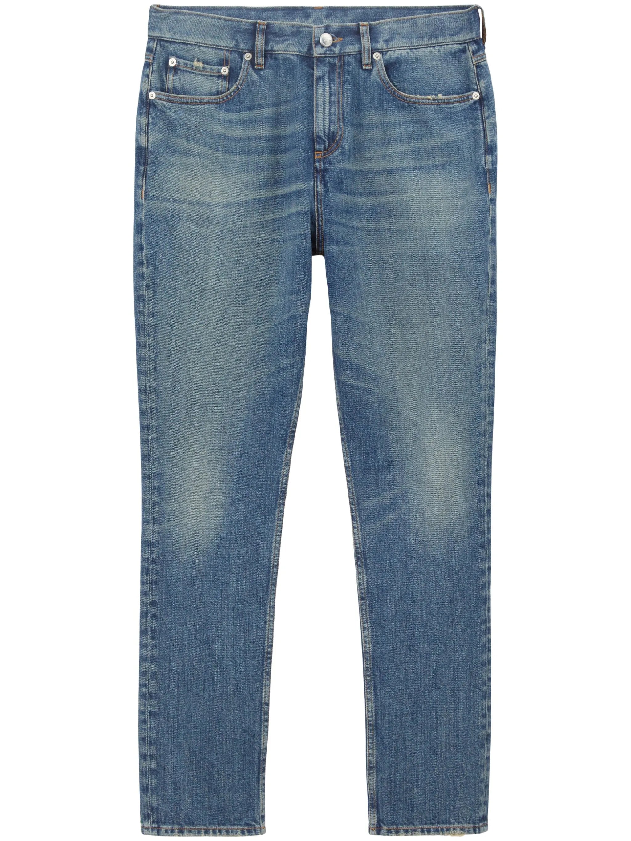 Japanese mid-rise slim-fit jeans