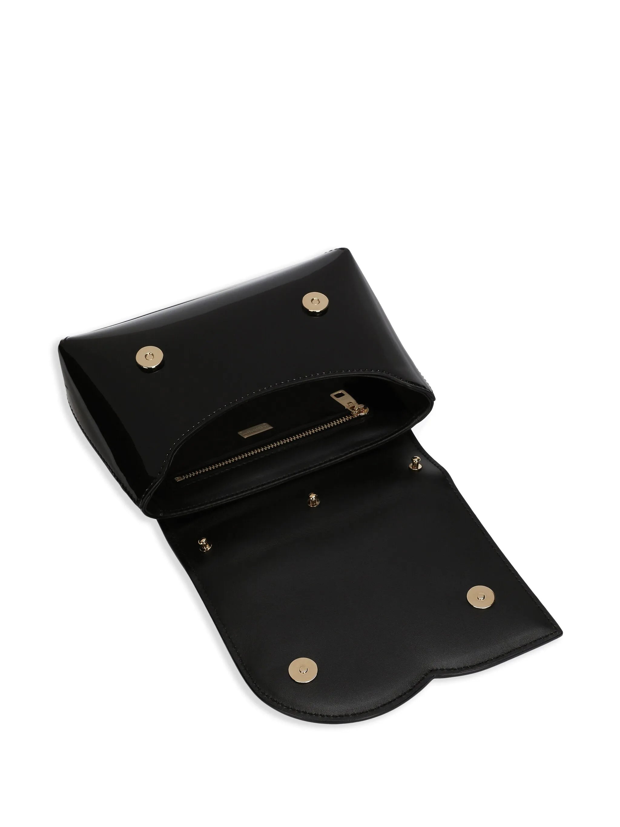 logo-embossed leather bag