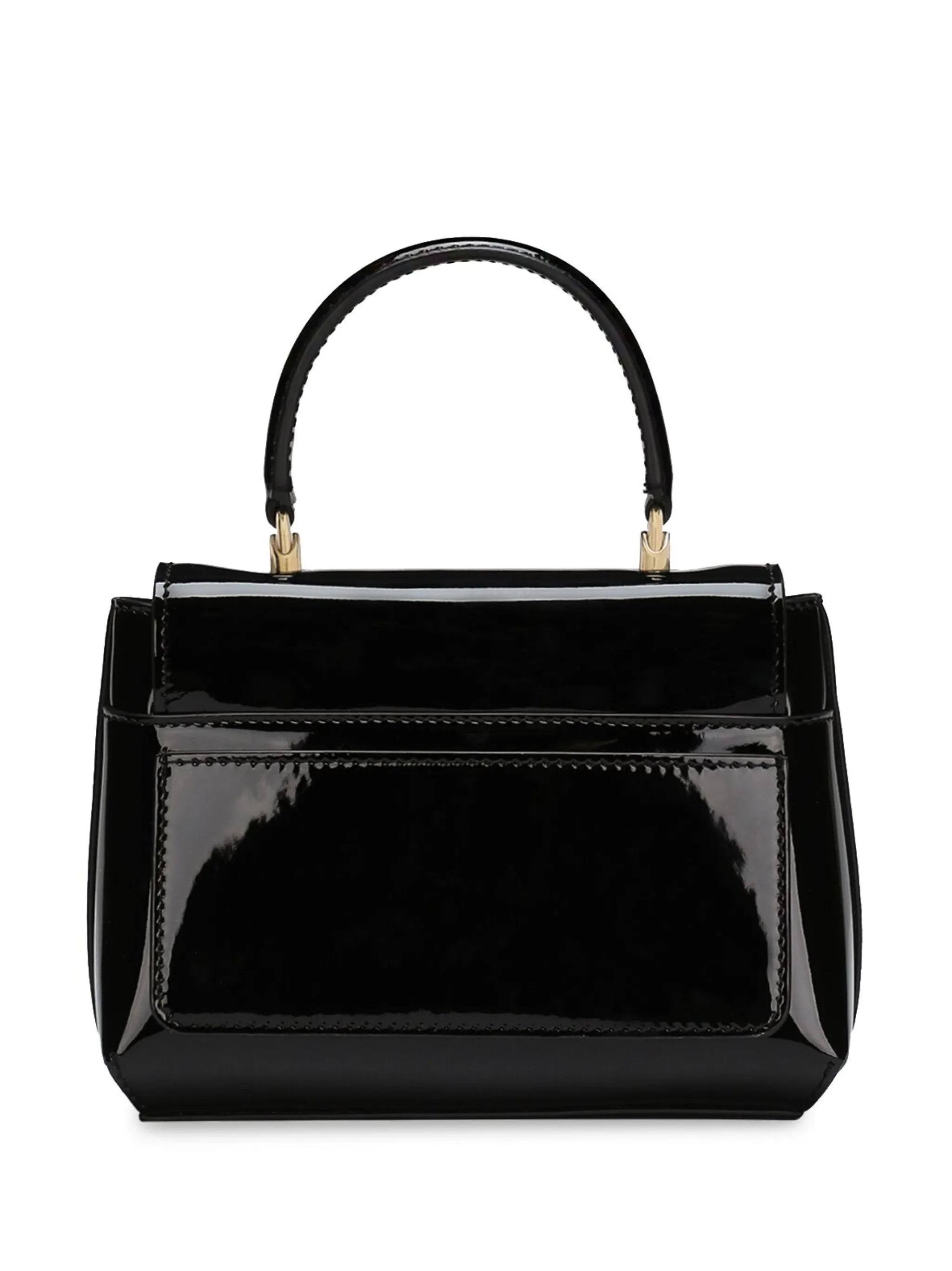 logo-embossed leather bag