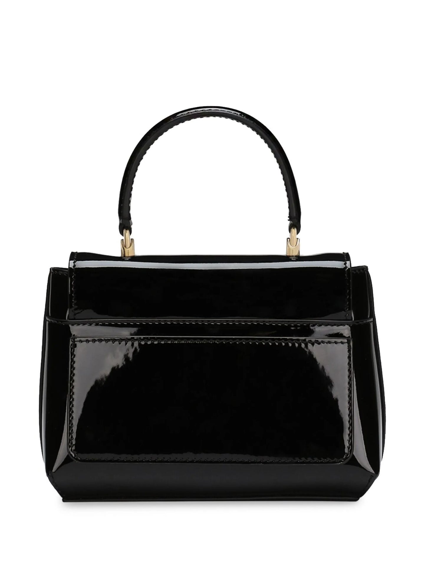 logo-embossed leather bag