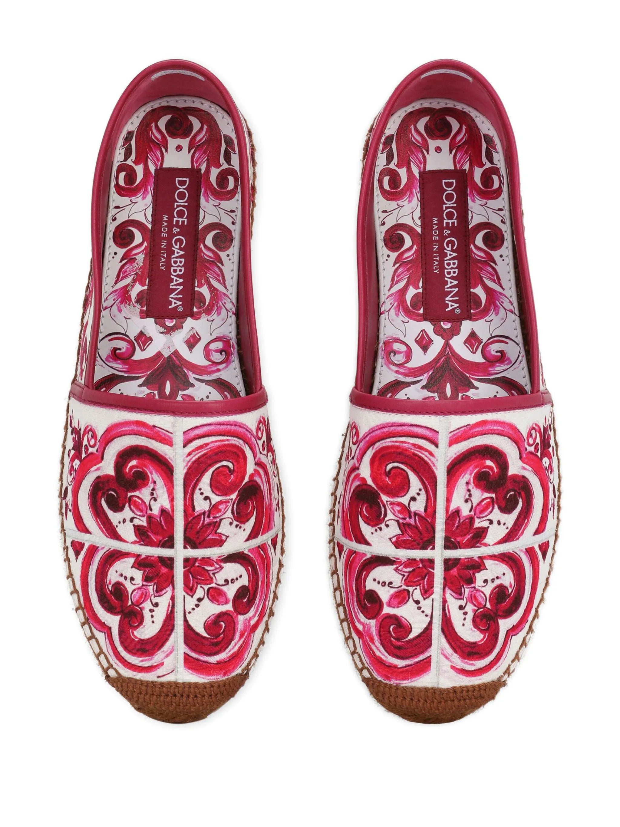 tile-print espadrilles