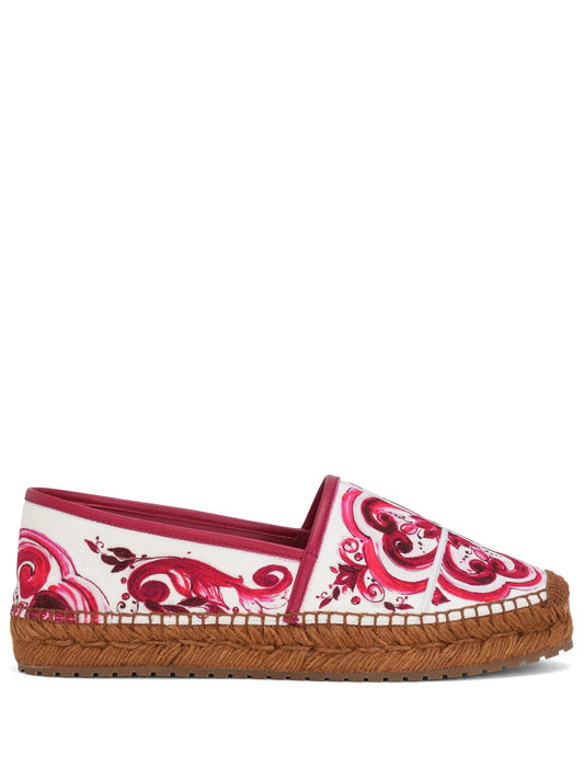 tile-print espadrilles
