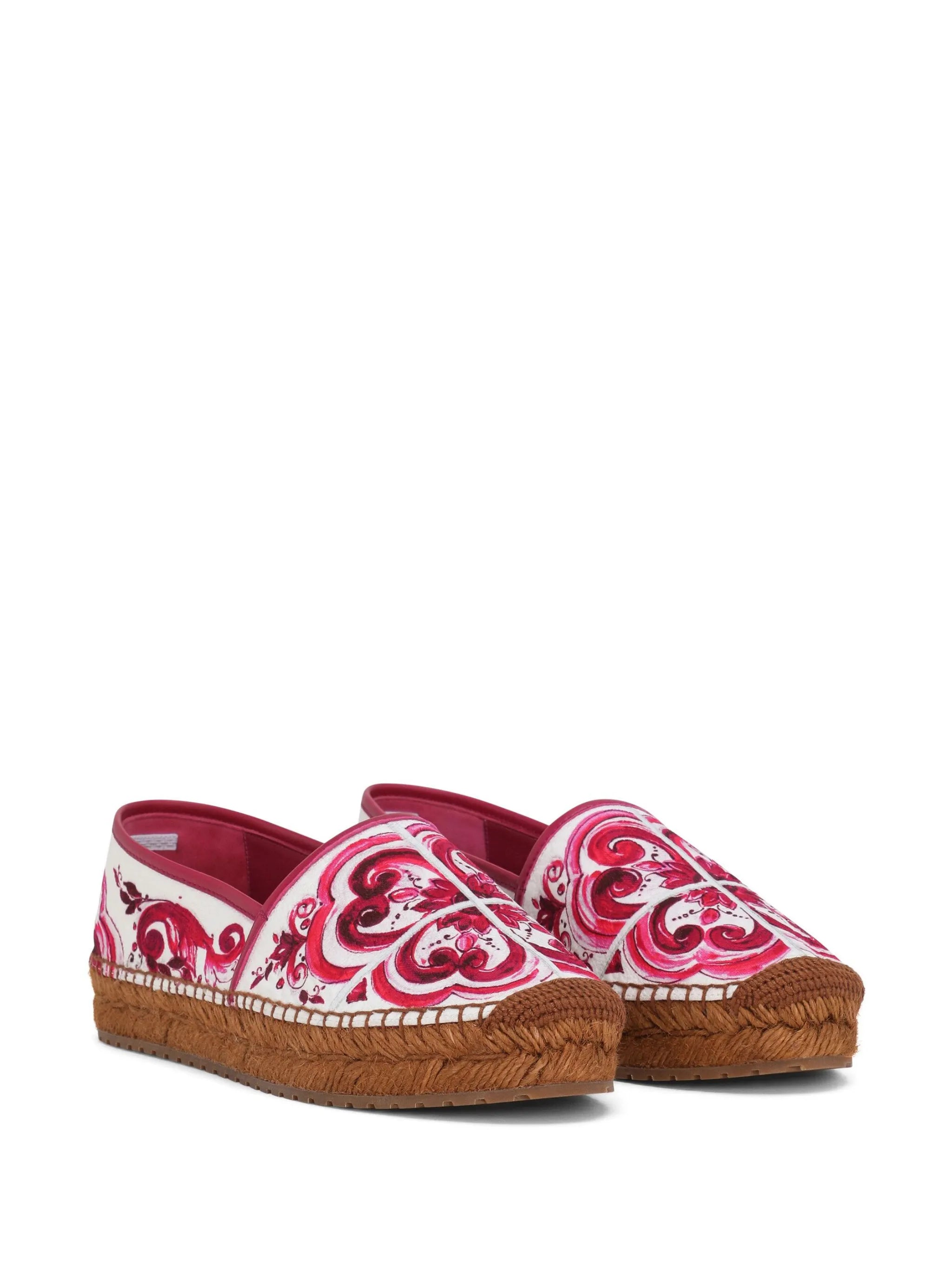 tile-print espadrilles