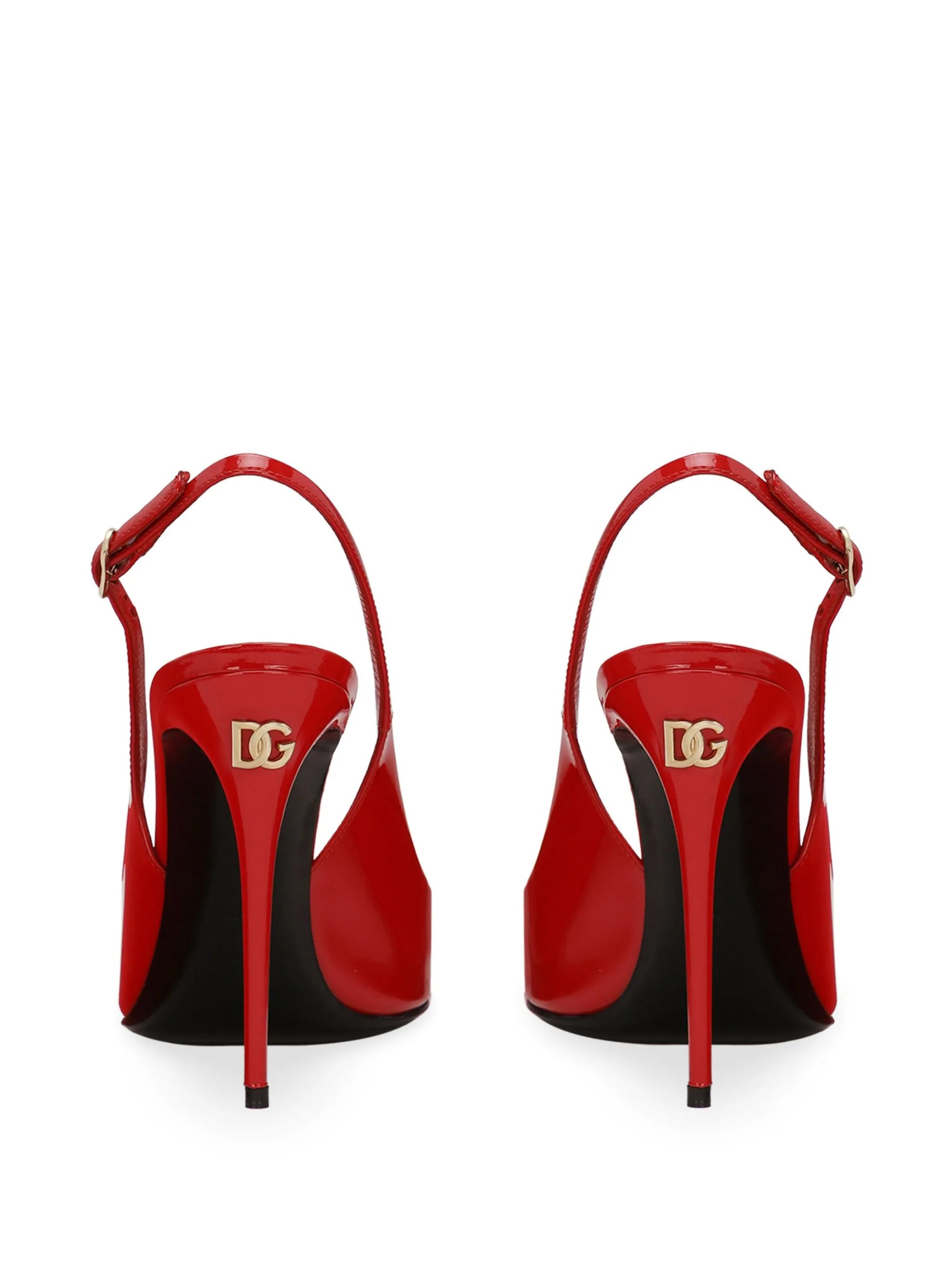 105mm patent-finish leather pumps