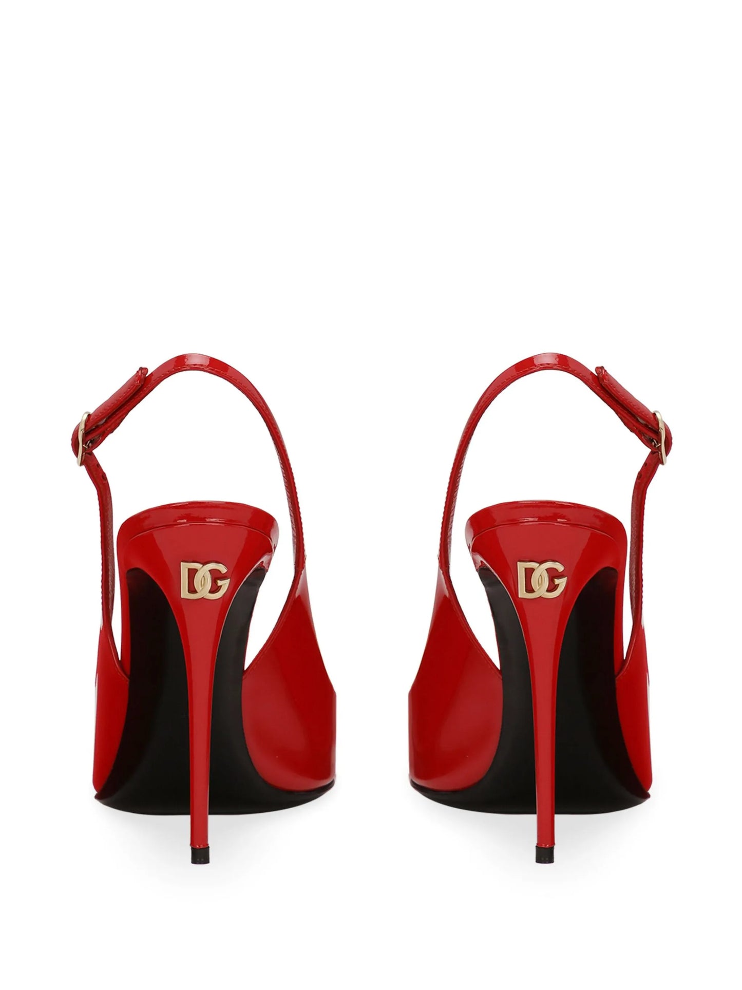 105mm patent-finish leather pumps