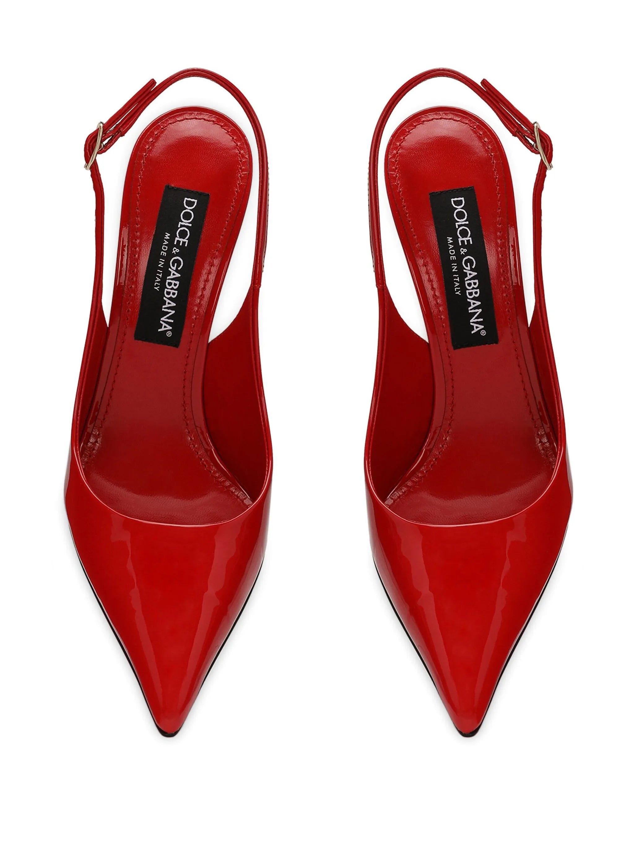 105mm patent-finish leather pumps