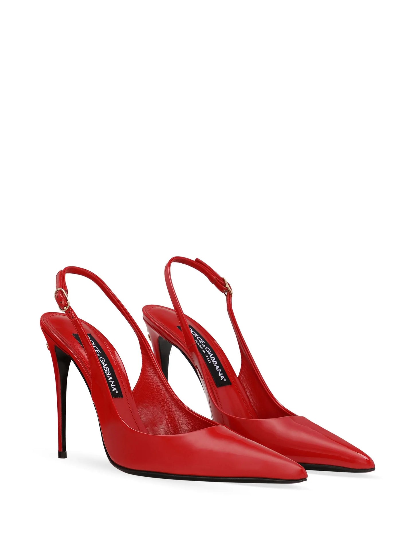 105mm patent-finish leather pumps
