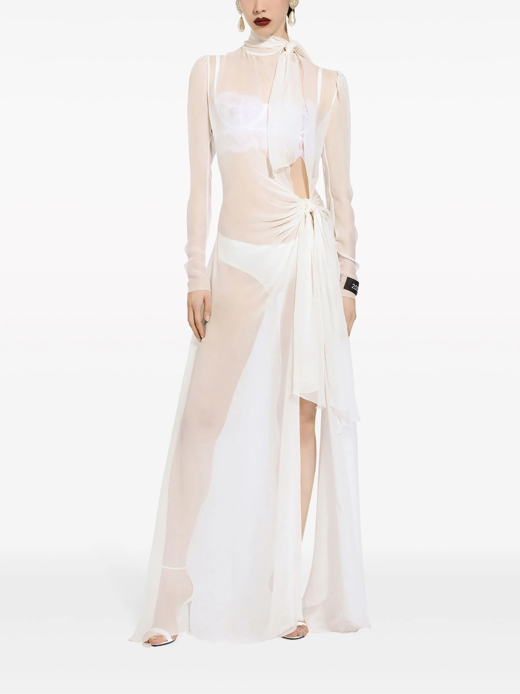 sheer silk maxi dress