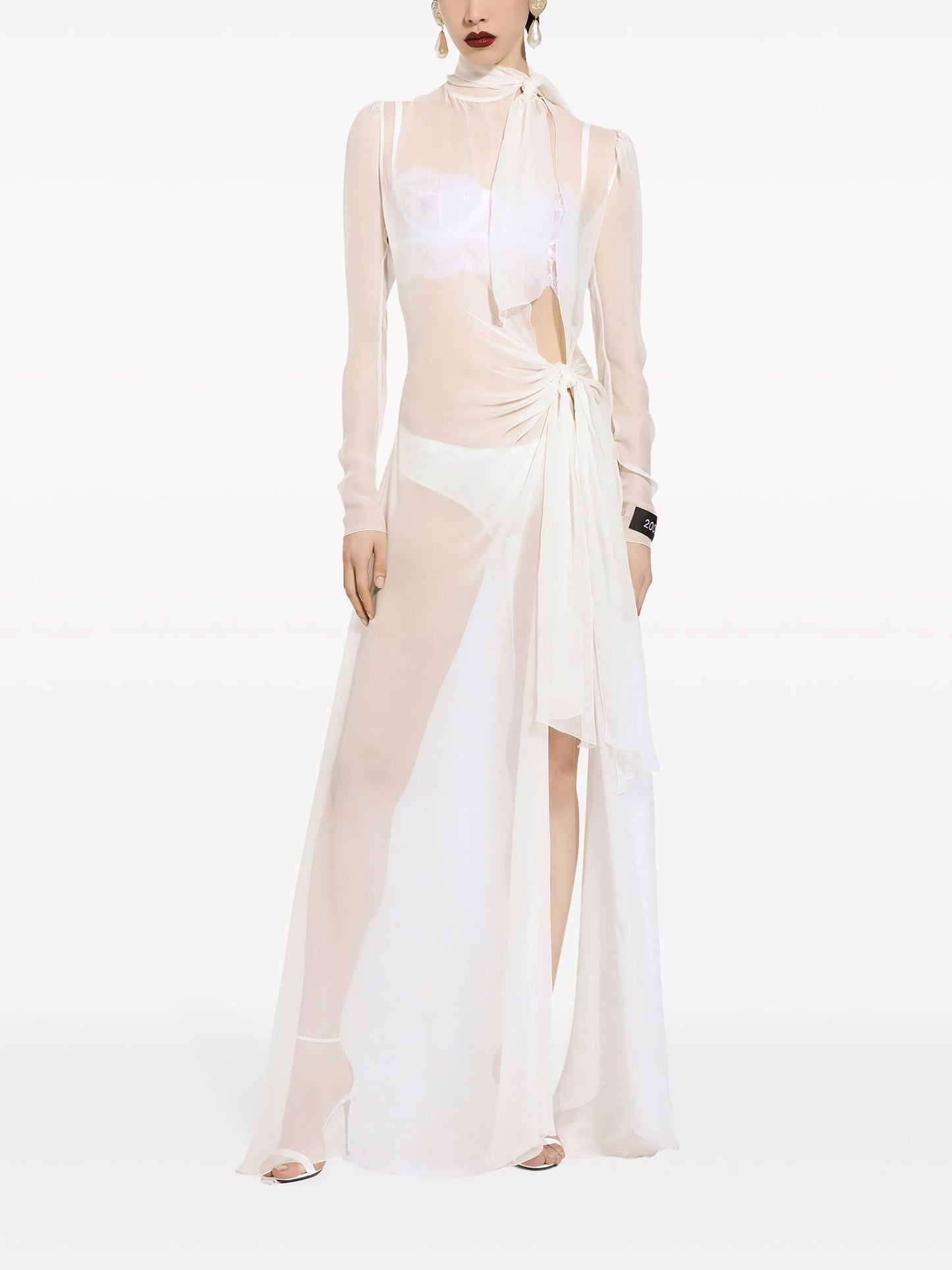 sheer silk maxi dress
