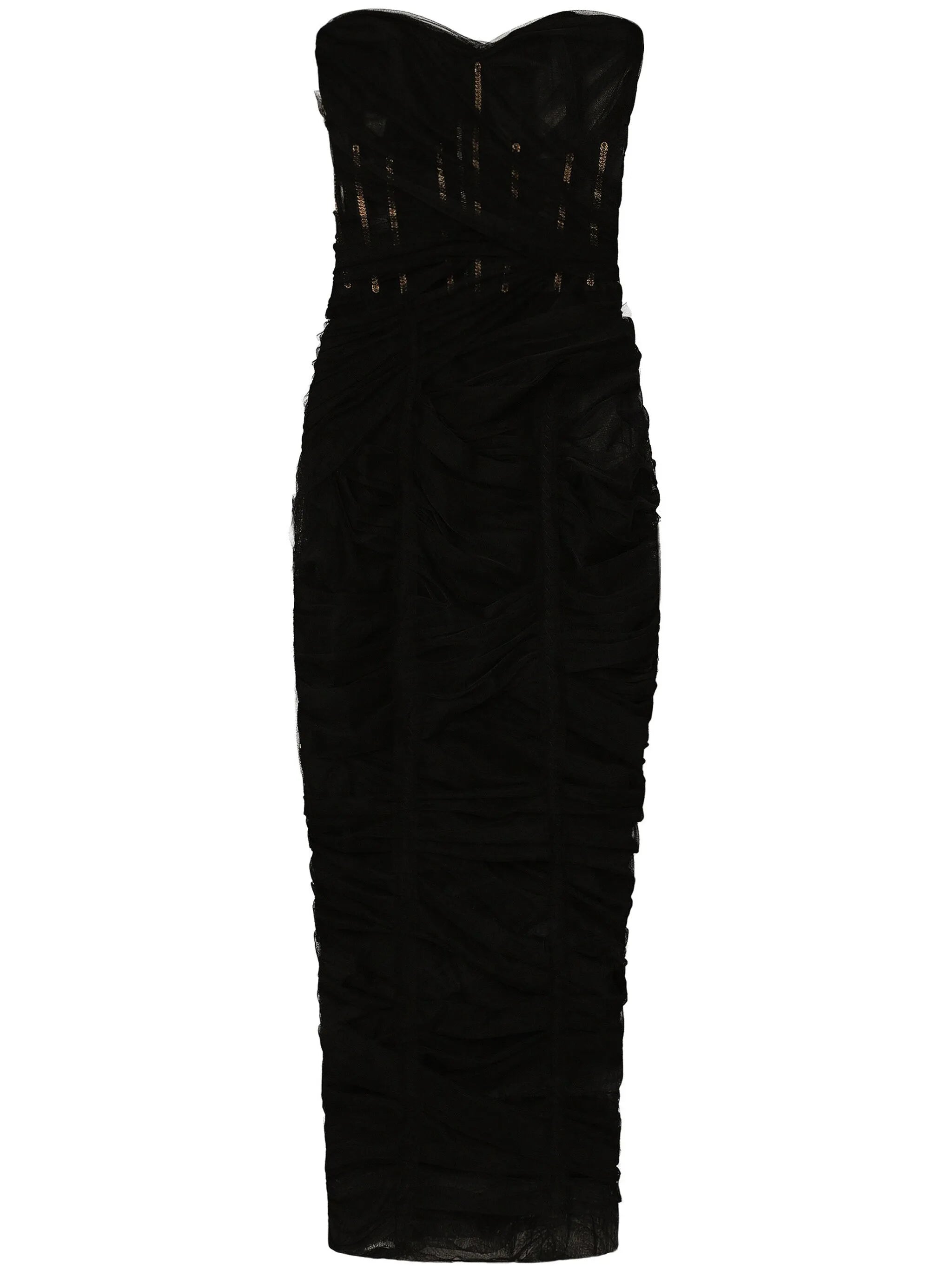 draped tulle corset dress
