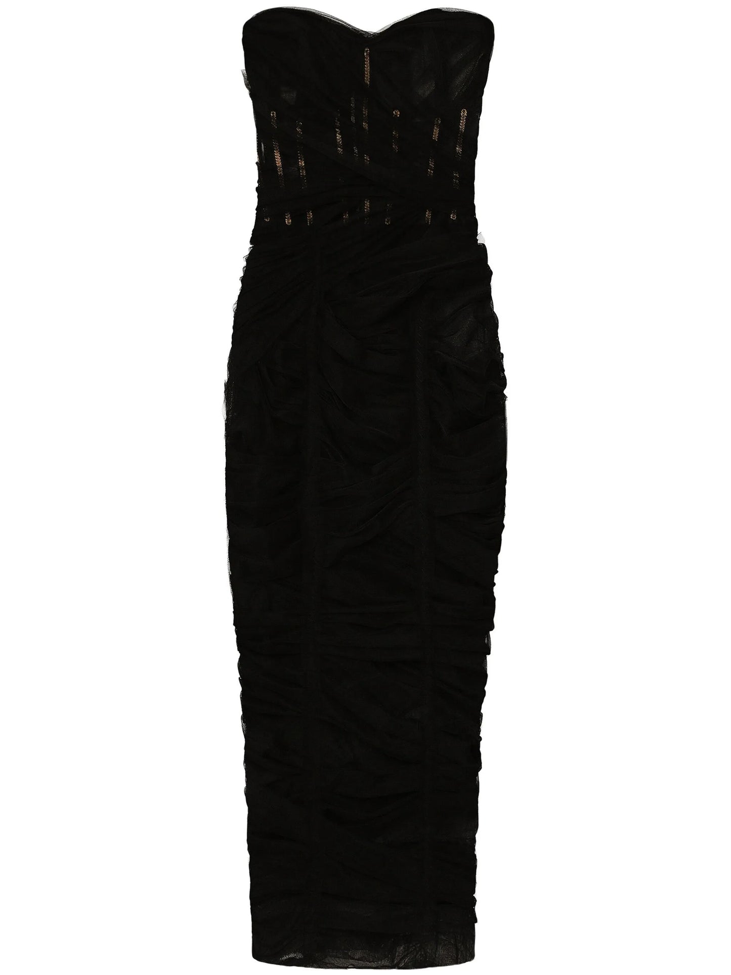draped tulle corset dress