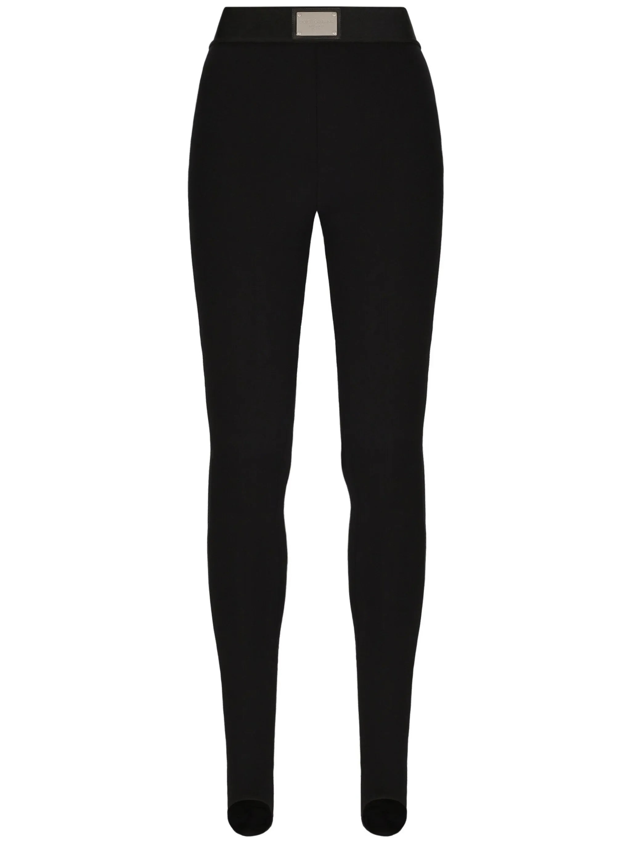 logo-plaque high-waisted leggings