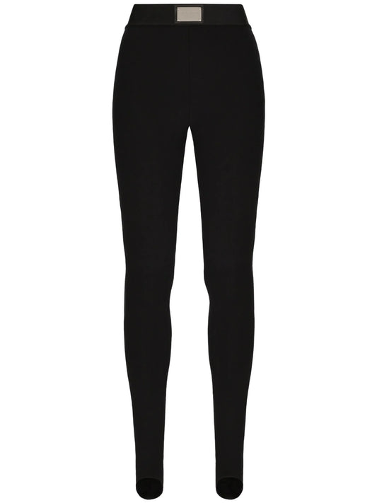 logo-plaque high-waisted leggings