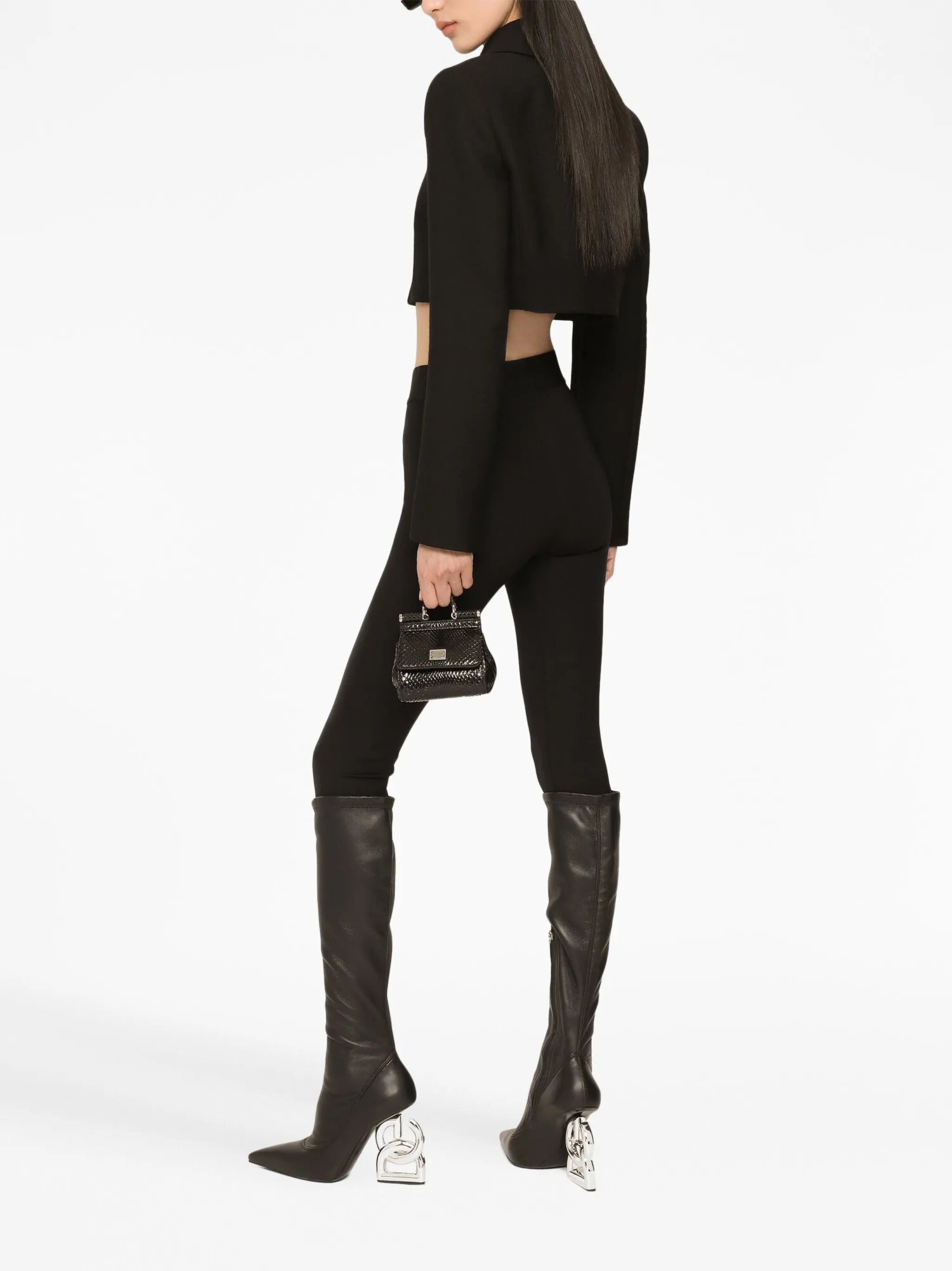 logo-plaque high-waisted leggings