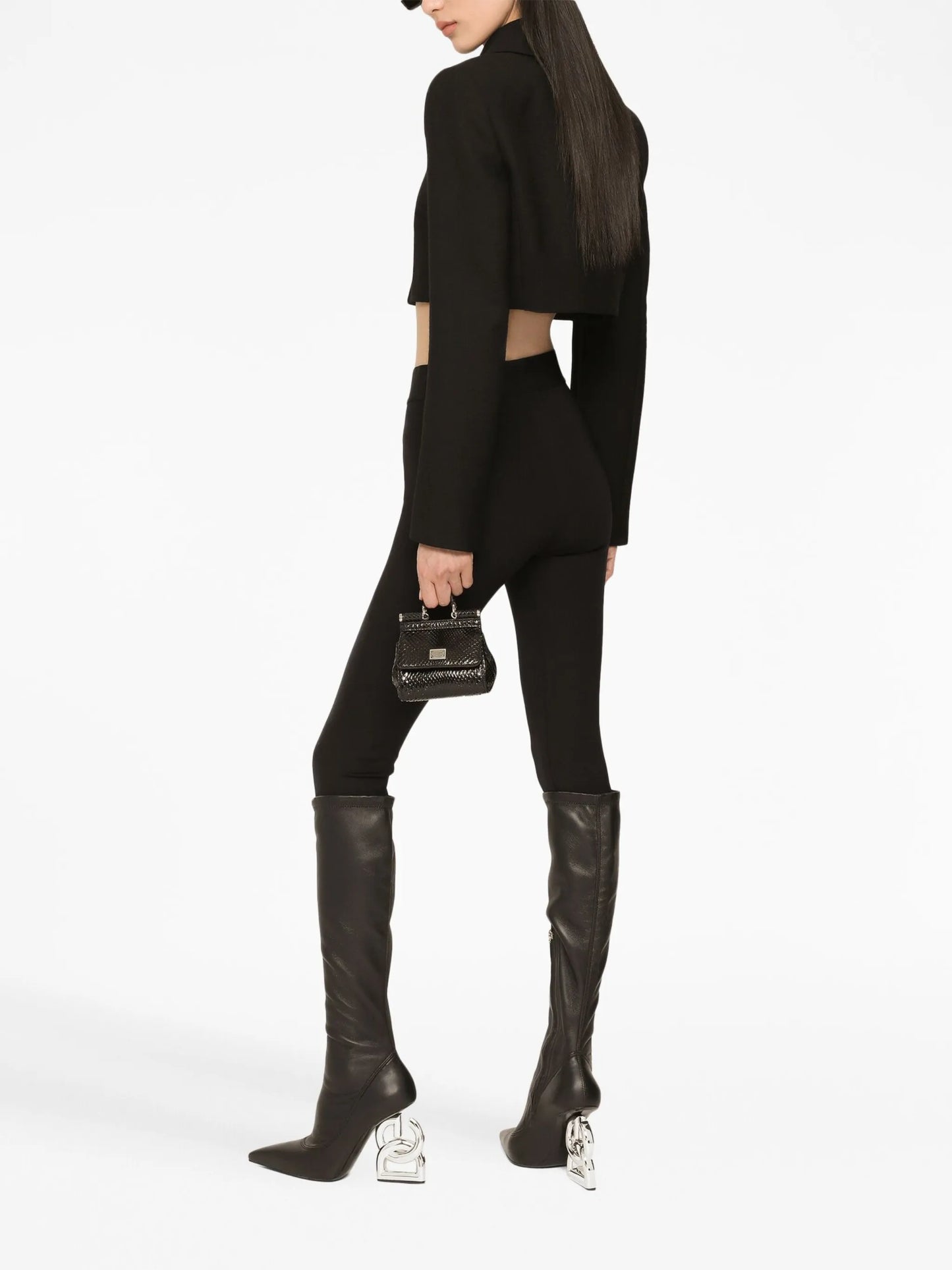 logo-plaque high-waisted leggings