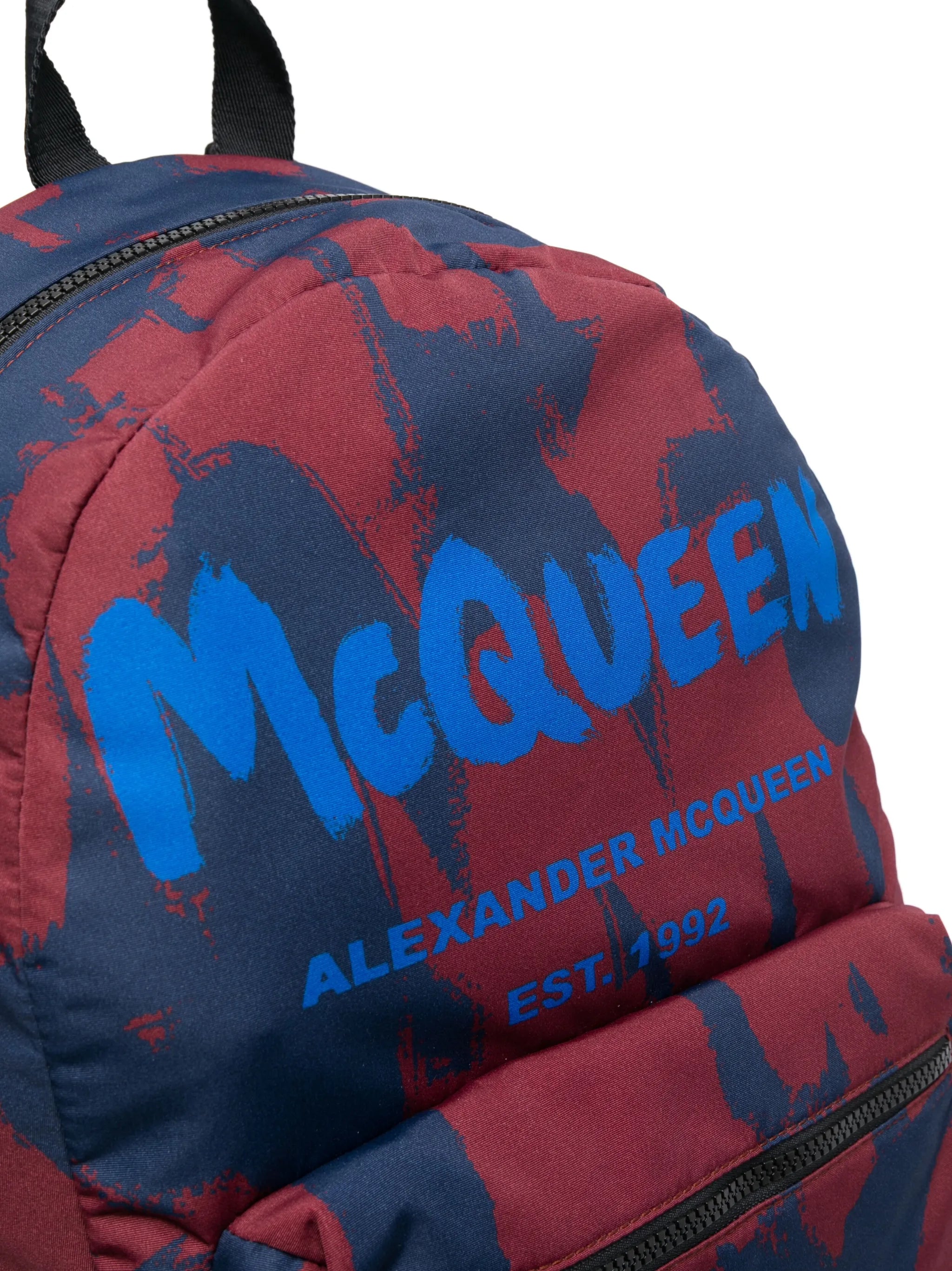 graffiti logo-print backpack
