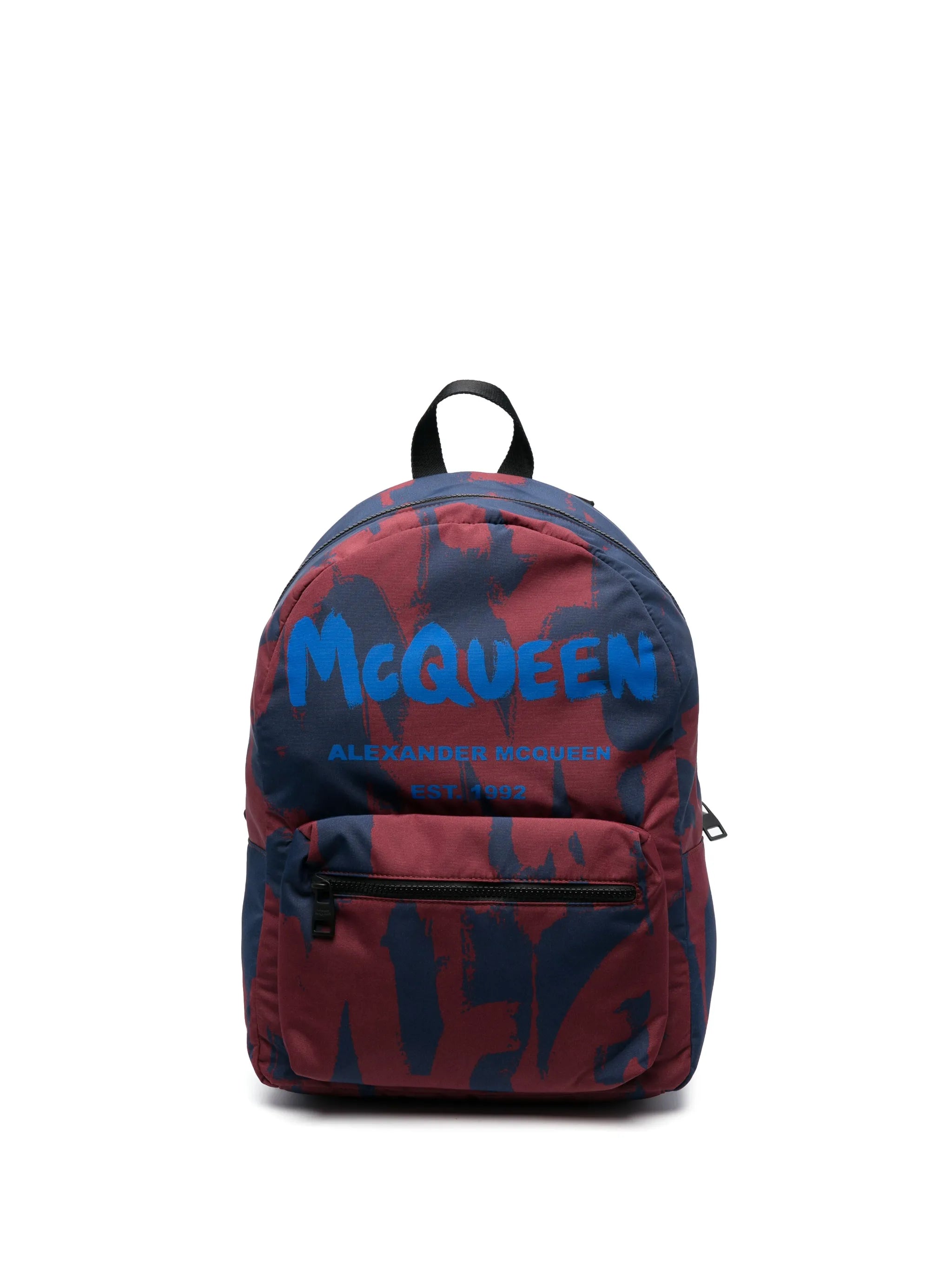 graffiti logo-print backpack