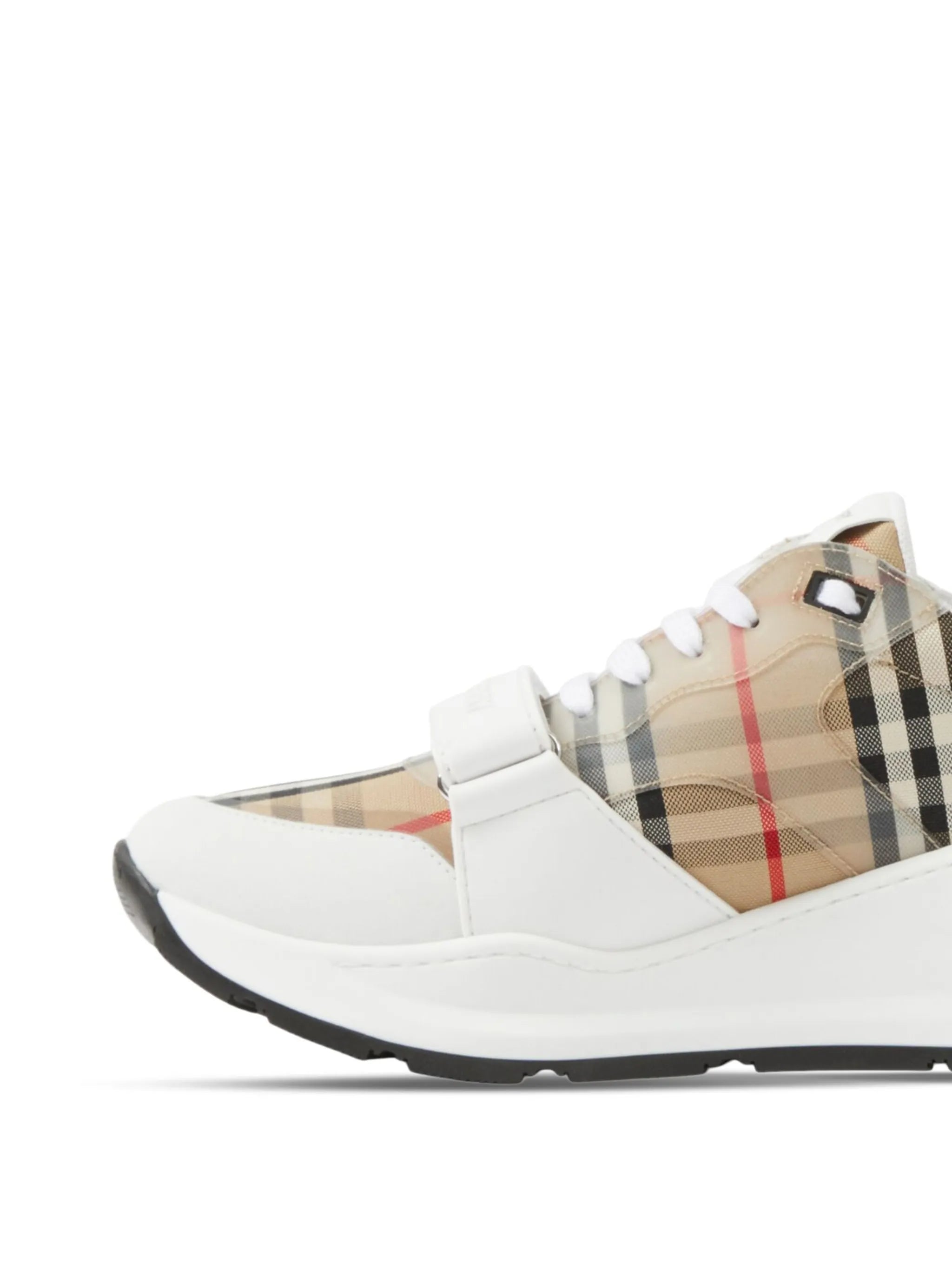 Vintage check-pattern sneakers