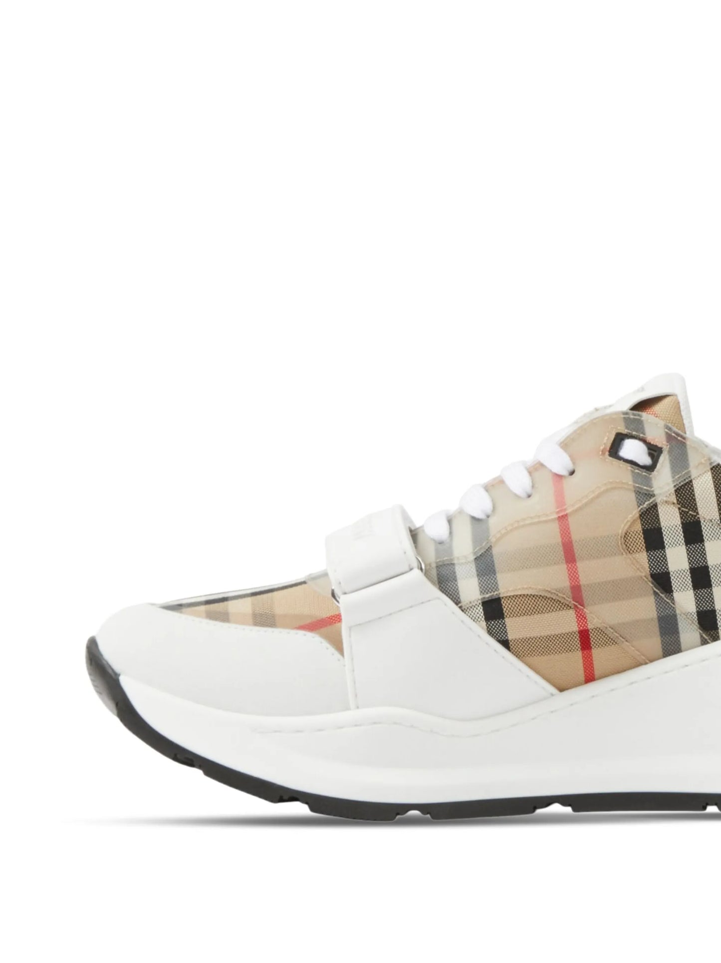 Vintage check-pattern sneakers
