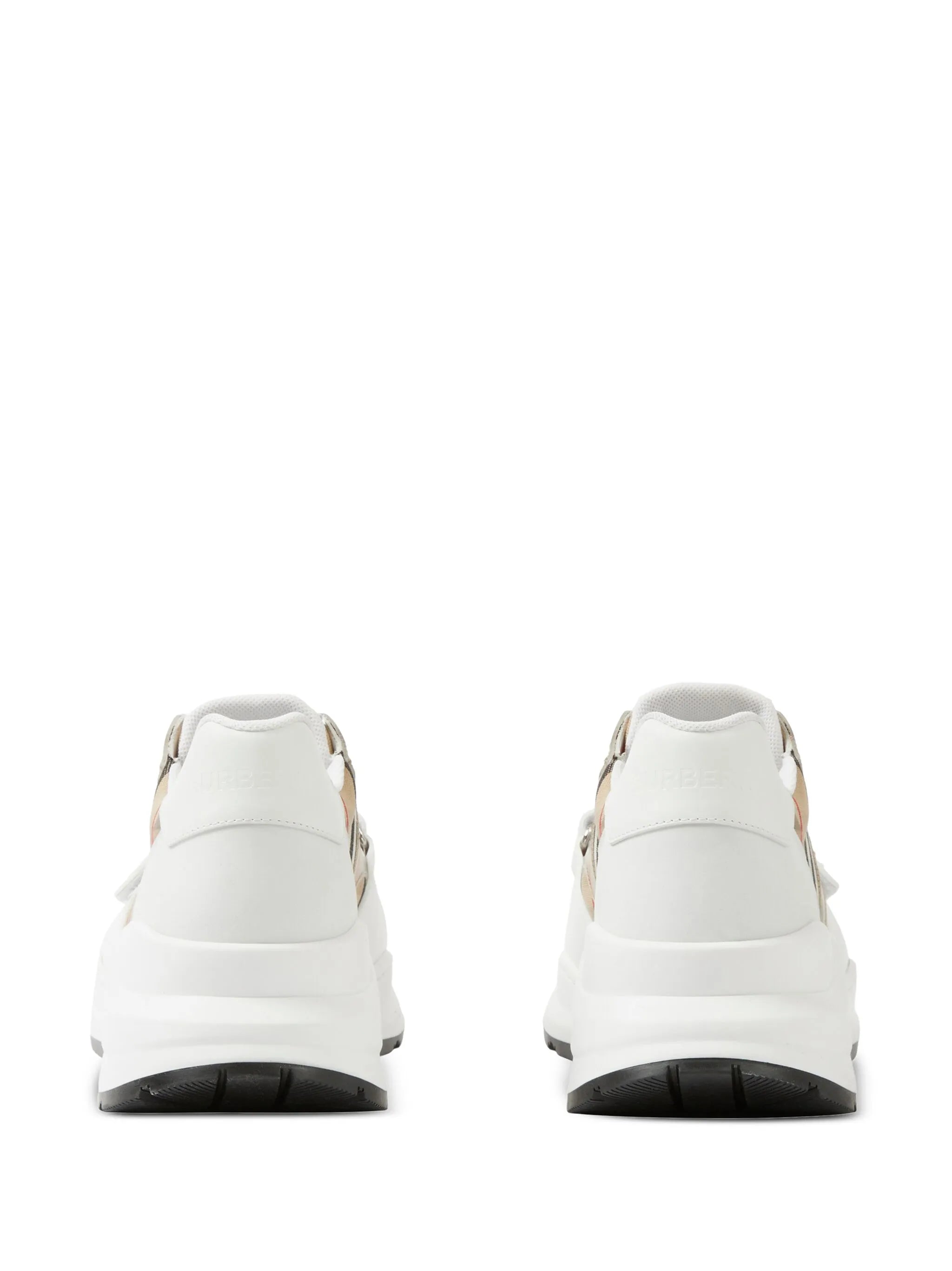 Vintage check-pattern sneakers