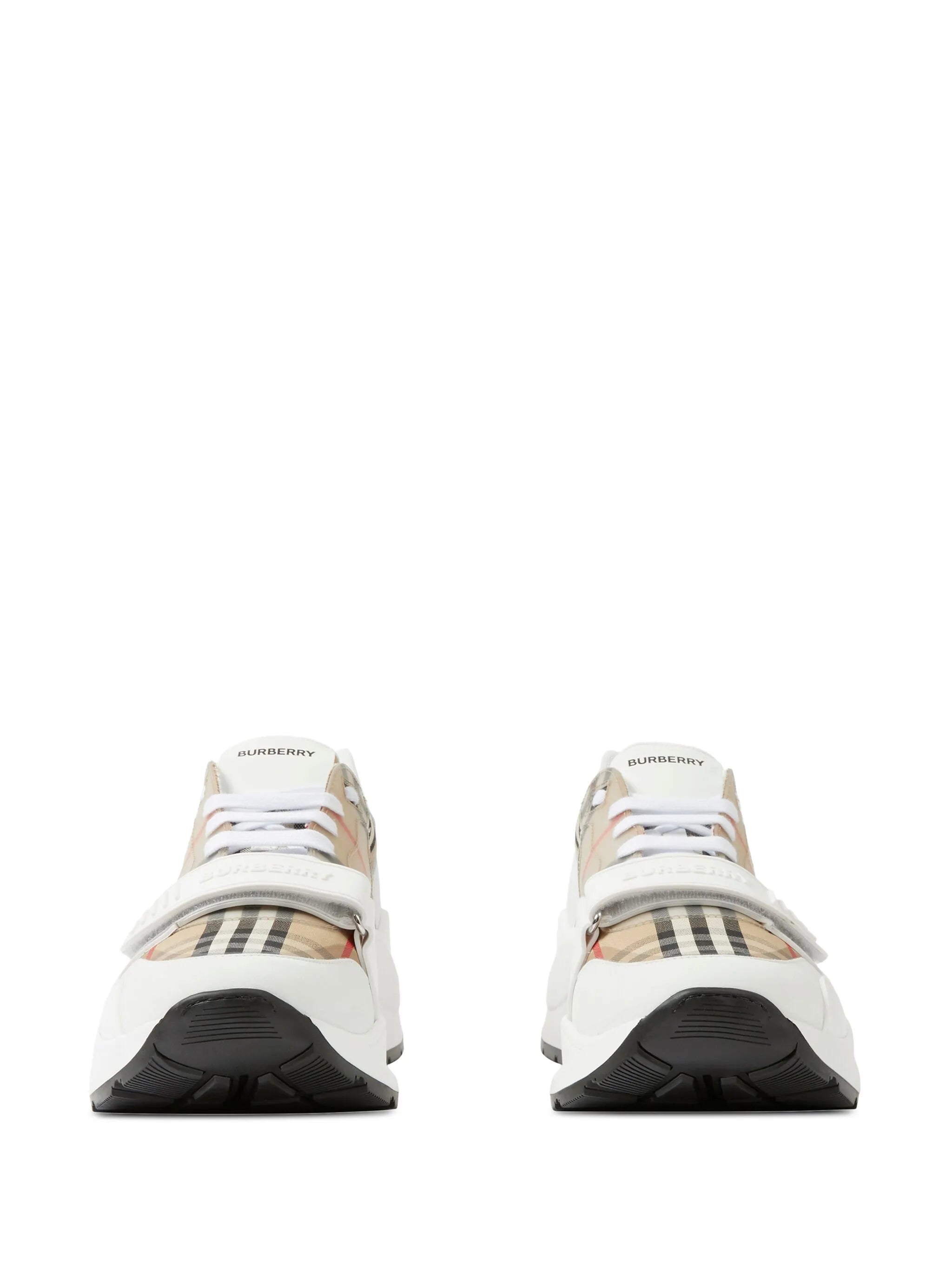 Vintage check-pattern sneakers