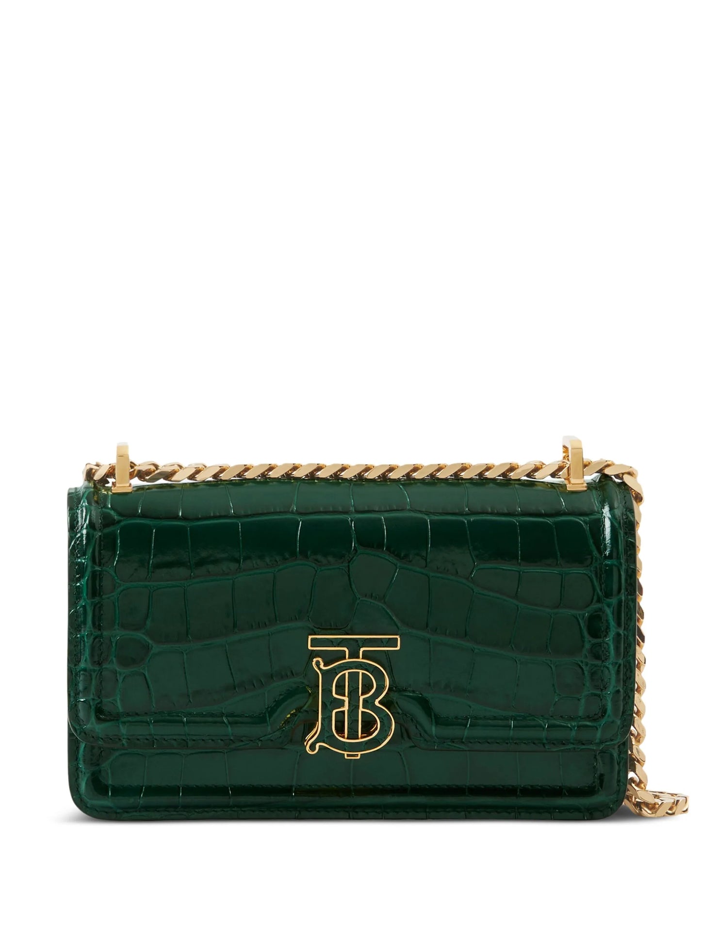 mini TB crocodile-effect crossbody bag