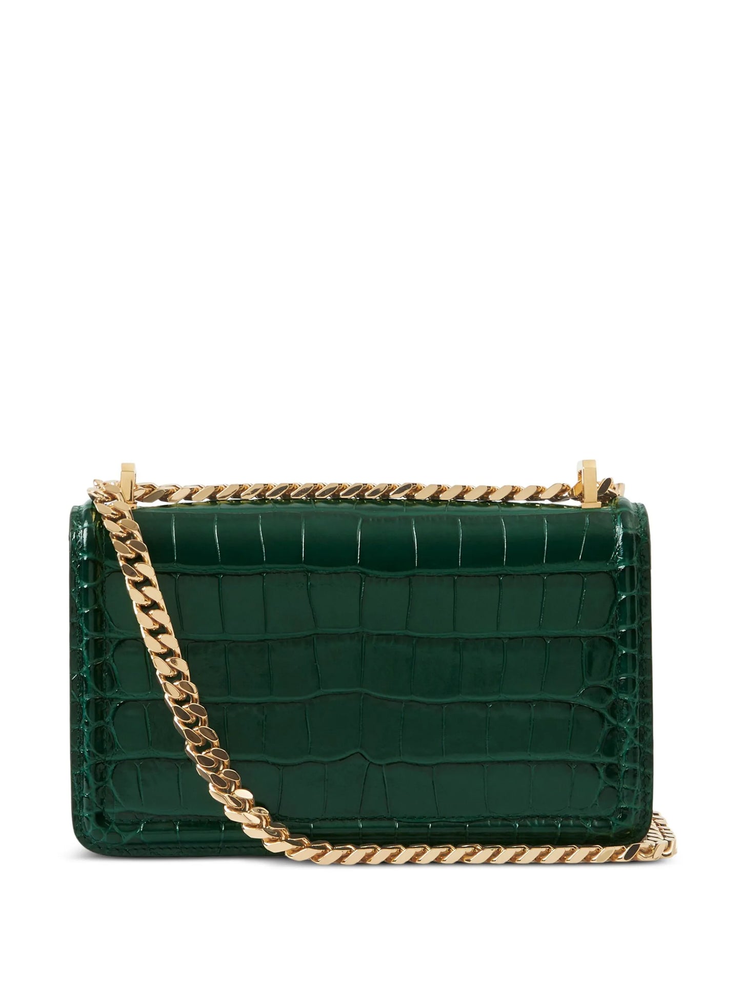 mini TB crocodile-effect crossbody bag